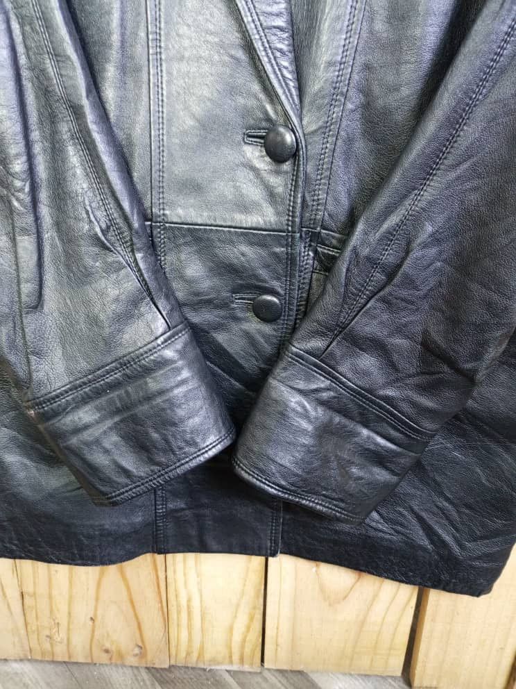 ALAIN DELON × Vintage Alain Delon Black Leather Jacket Size US L / EU 52-54 / 3 - 3 Thumbnail