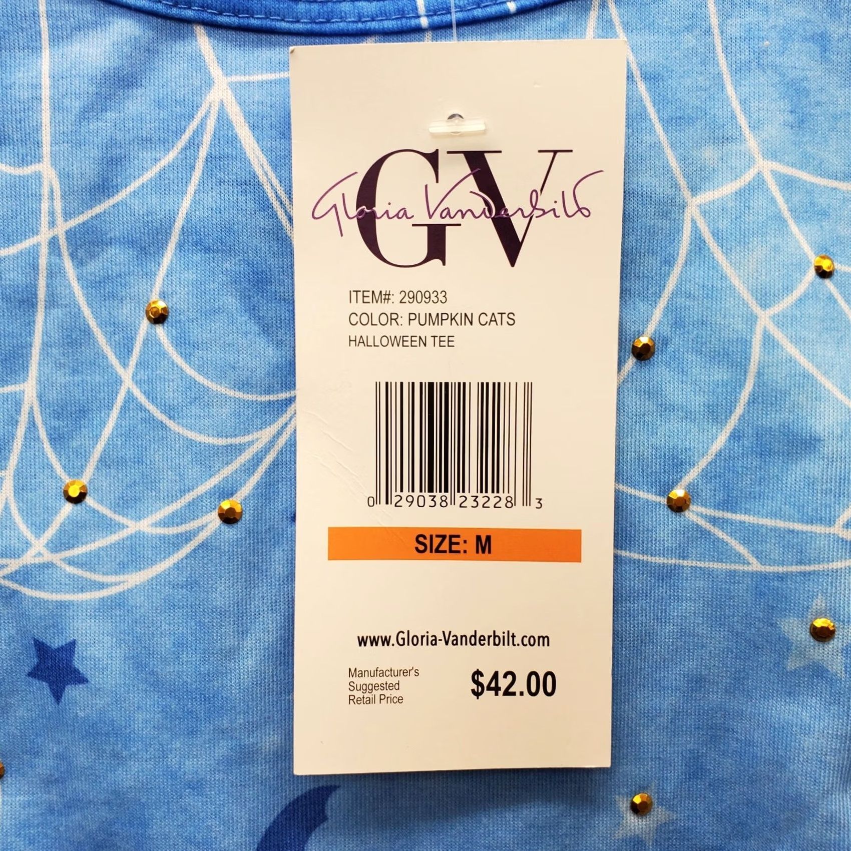 Gloria Vanderbilt Gloria Vanderbilt Halloween Shirt Womens M Multicolor Halloween Theme Long Sleeve Pullover Basic Stretch Breathable Casual Size M / US 6-8 / IT 42-44 - 5 Thumbnail