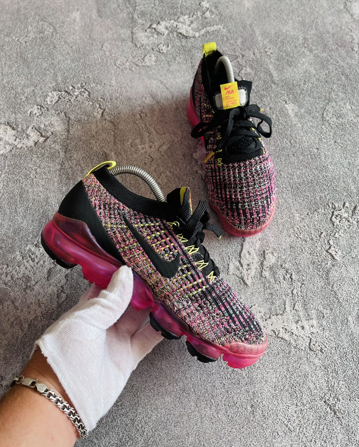 Nike Air VaporMax Flyknit Wmns Size US Black Pink Blast