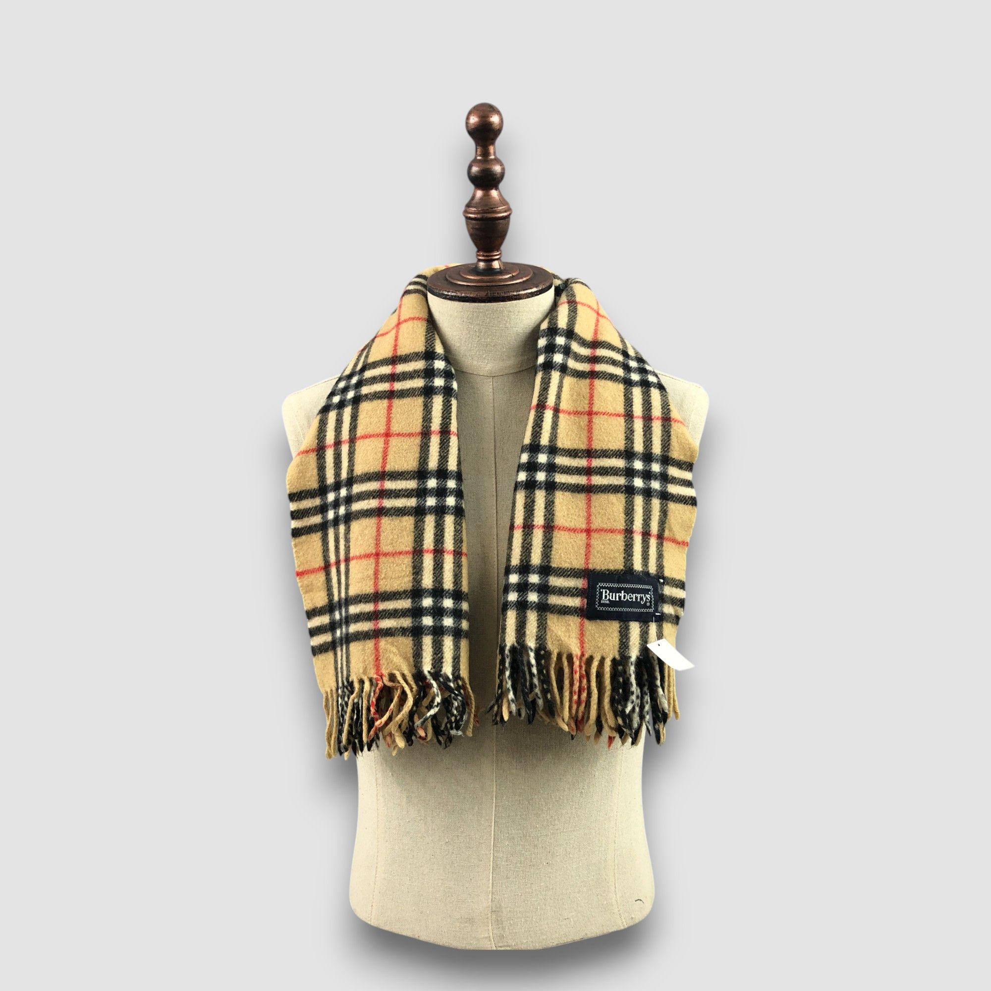 Burberry Vintage Burberry Scarf Muffler Wool Shawls Babushka Scarves Size ONE SIZE - 1 Thumbnail