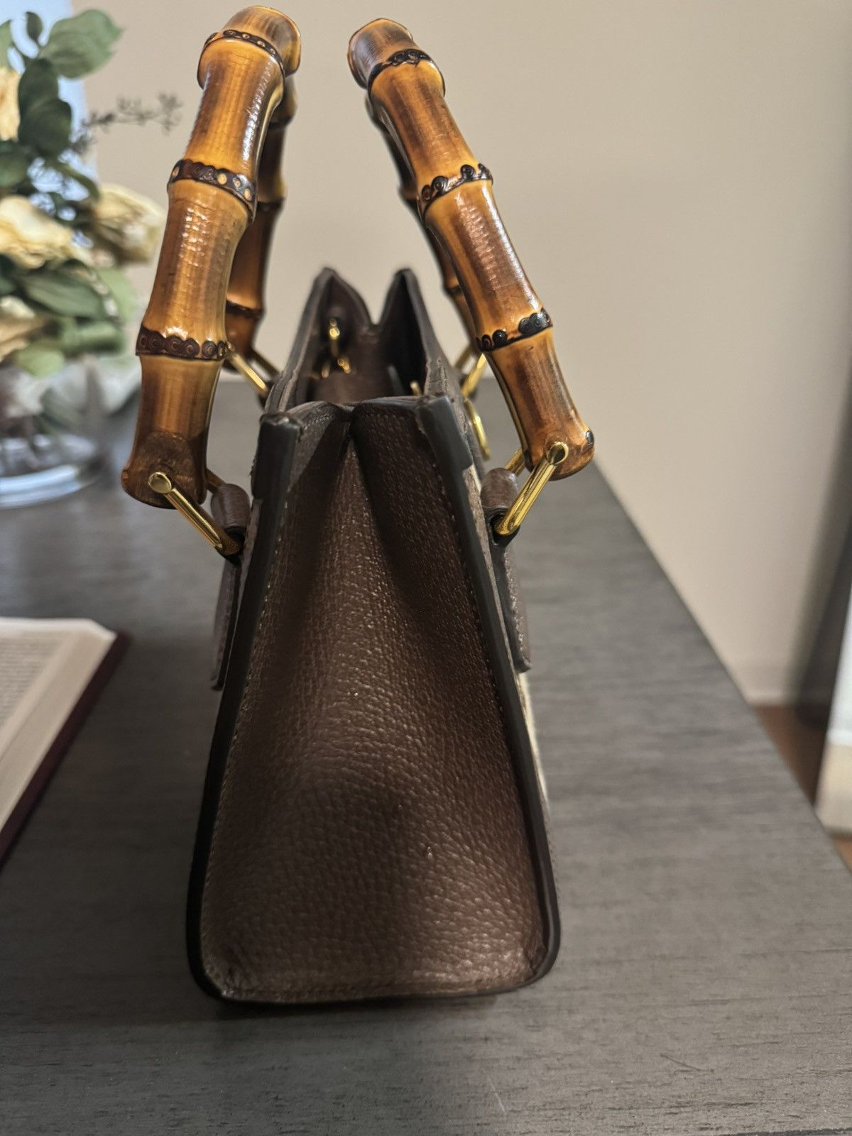Gucci Gucci Jumbo GG Diana Canvas Bamboo mini Tote Size ONE SIZE - 3 Thumbnail