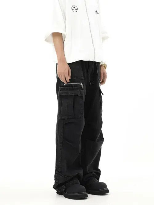 VIBE y2k baggy flared fade cargo jeans Size US 32 / EU 48 - 3 Thumbnail
