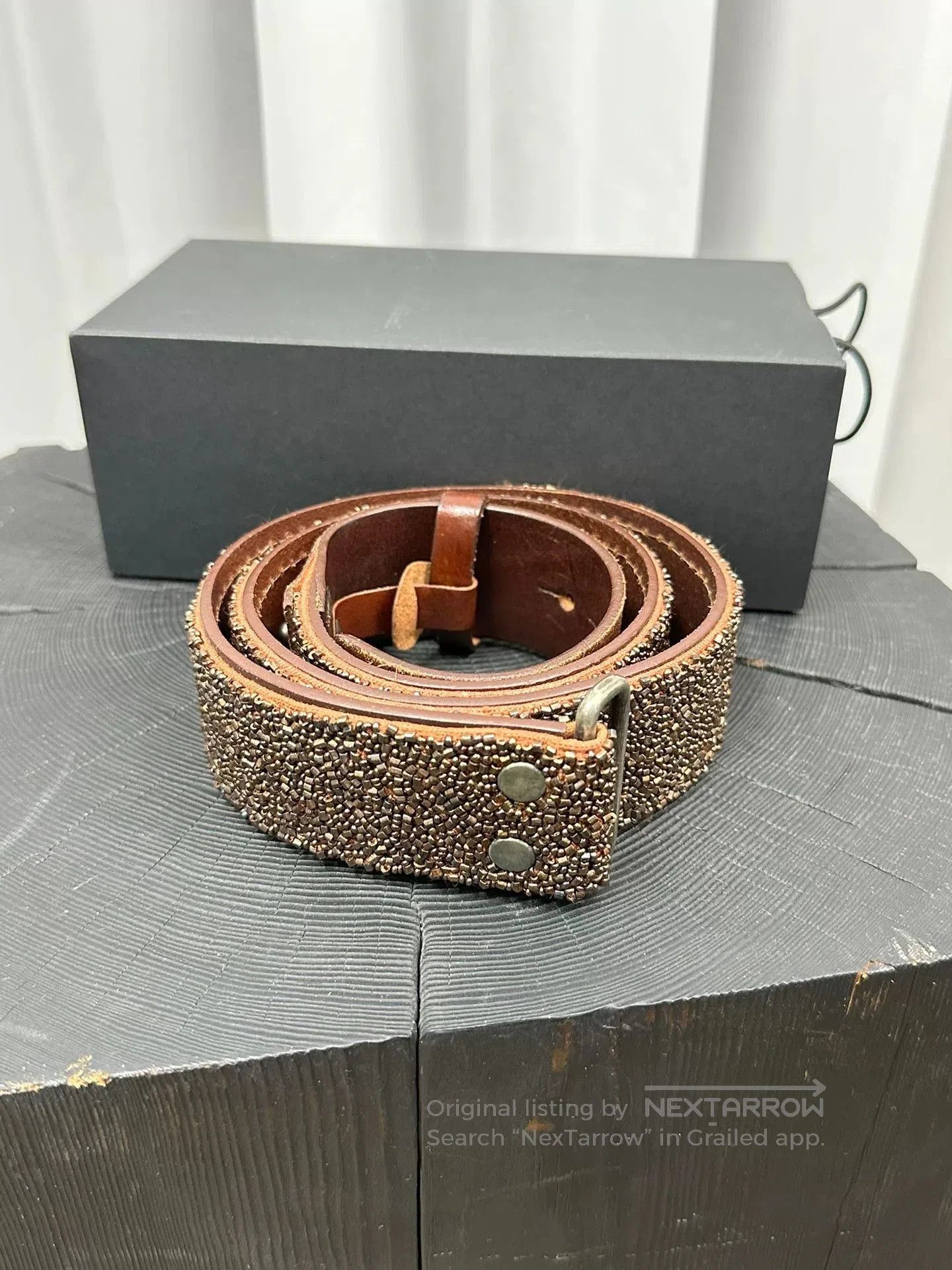 Dries Van Noten Dries Van Noten Beaded Leather Belt. Size ONE SIZE - 3 Thumbnail