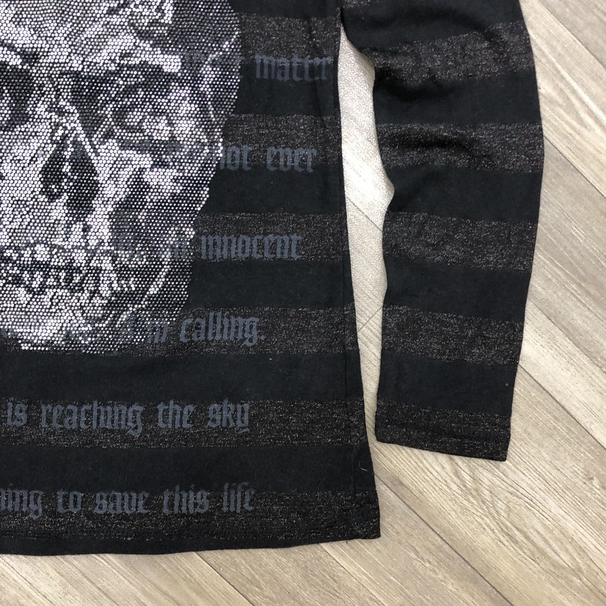 If Six Was Nine × Japanese Brand 2000s Maralia Poem Skull Lgb Stretching Striped LongSleeve Size US XS / EU 42 / 0 - 6 Thumbnail