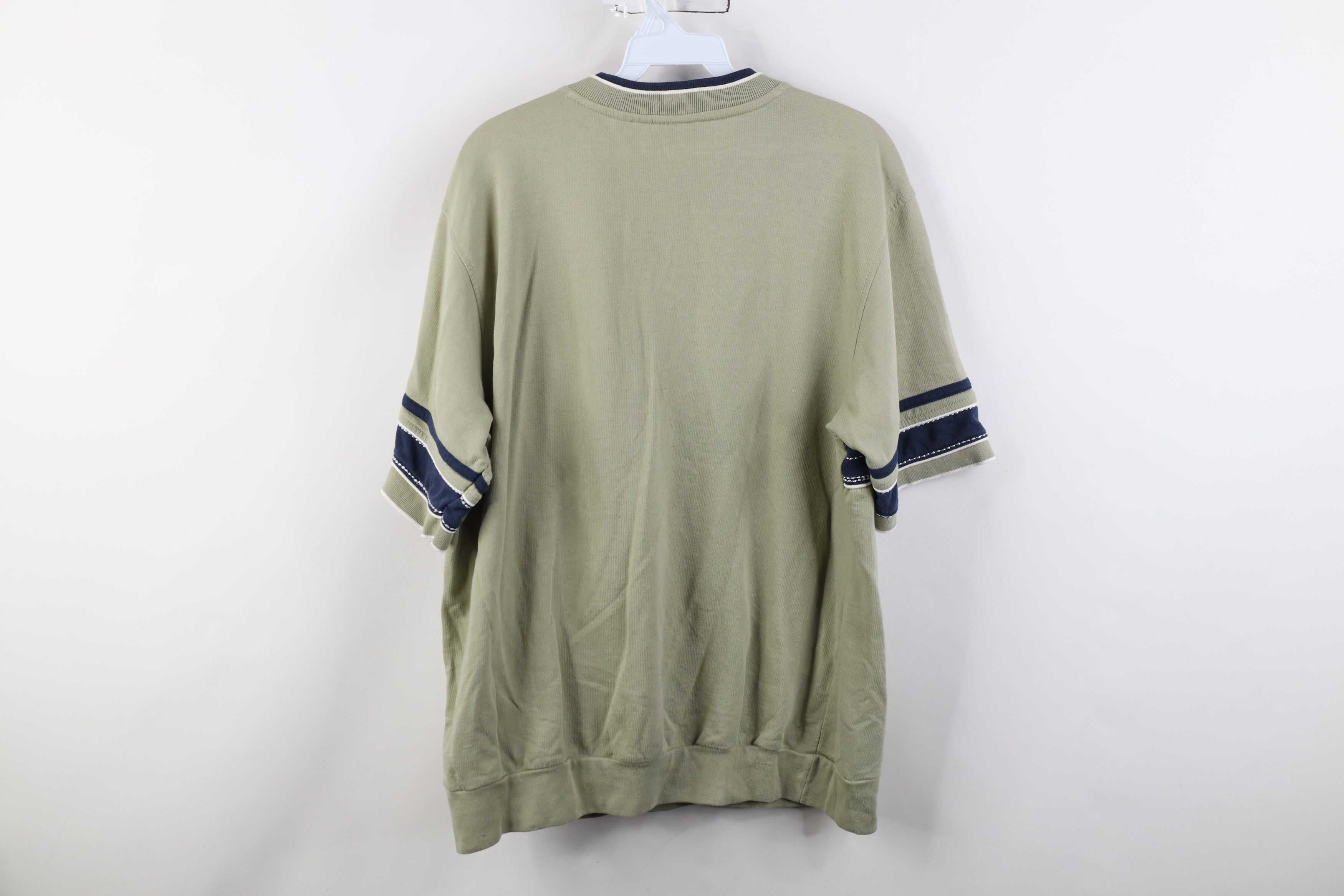 Vintage Vintage 90s Streetwear Block Ribbed Knit Henley T-Shirt Size US XL / EU 56 / 4 - 12 Thumbnail