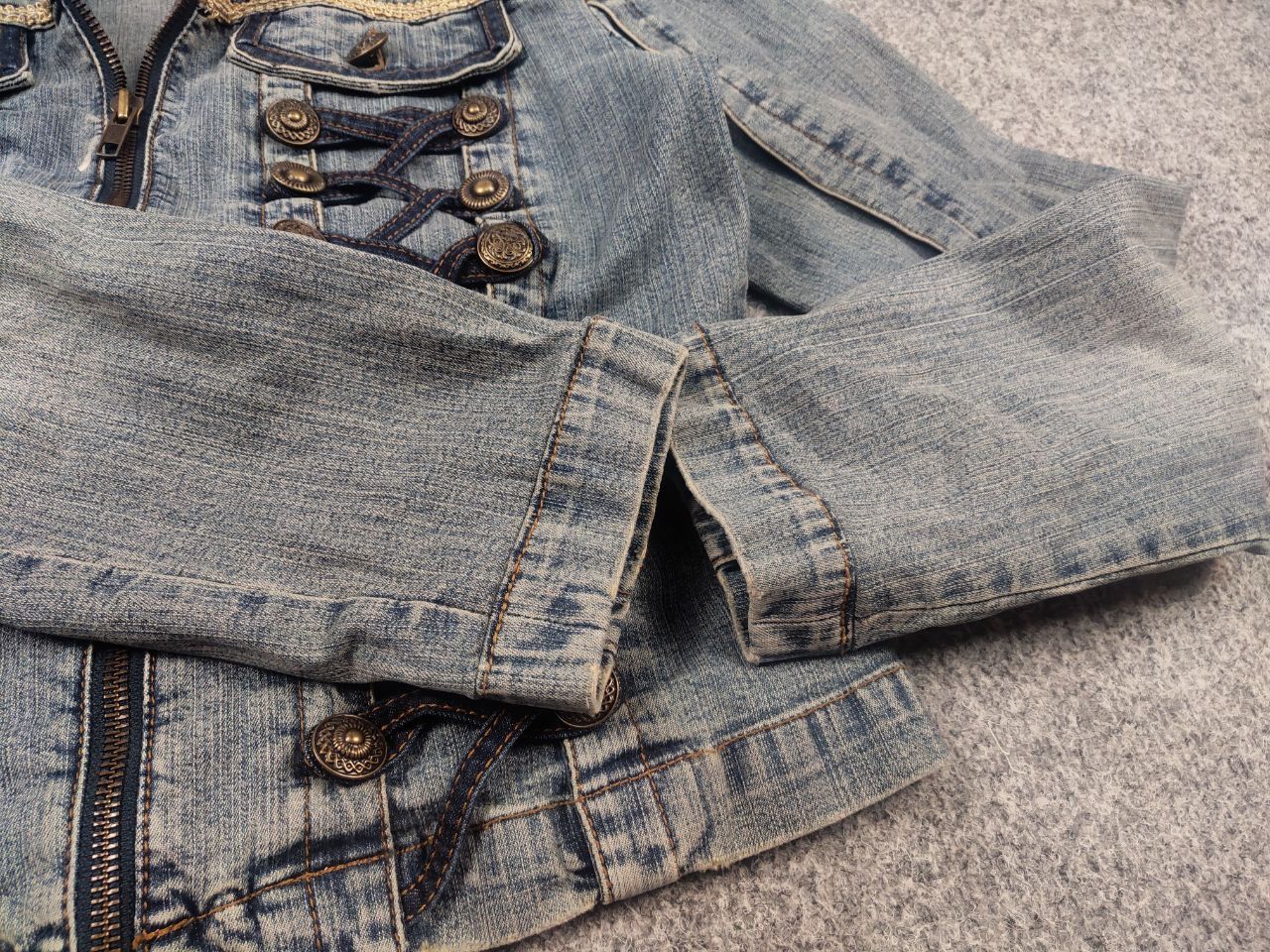 Vintage Napoleon Denim Hysteric Zip Jacket LGB Opium Y2K