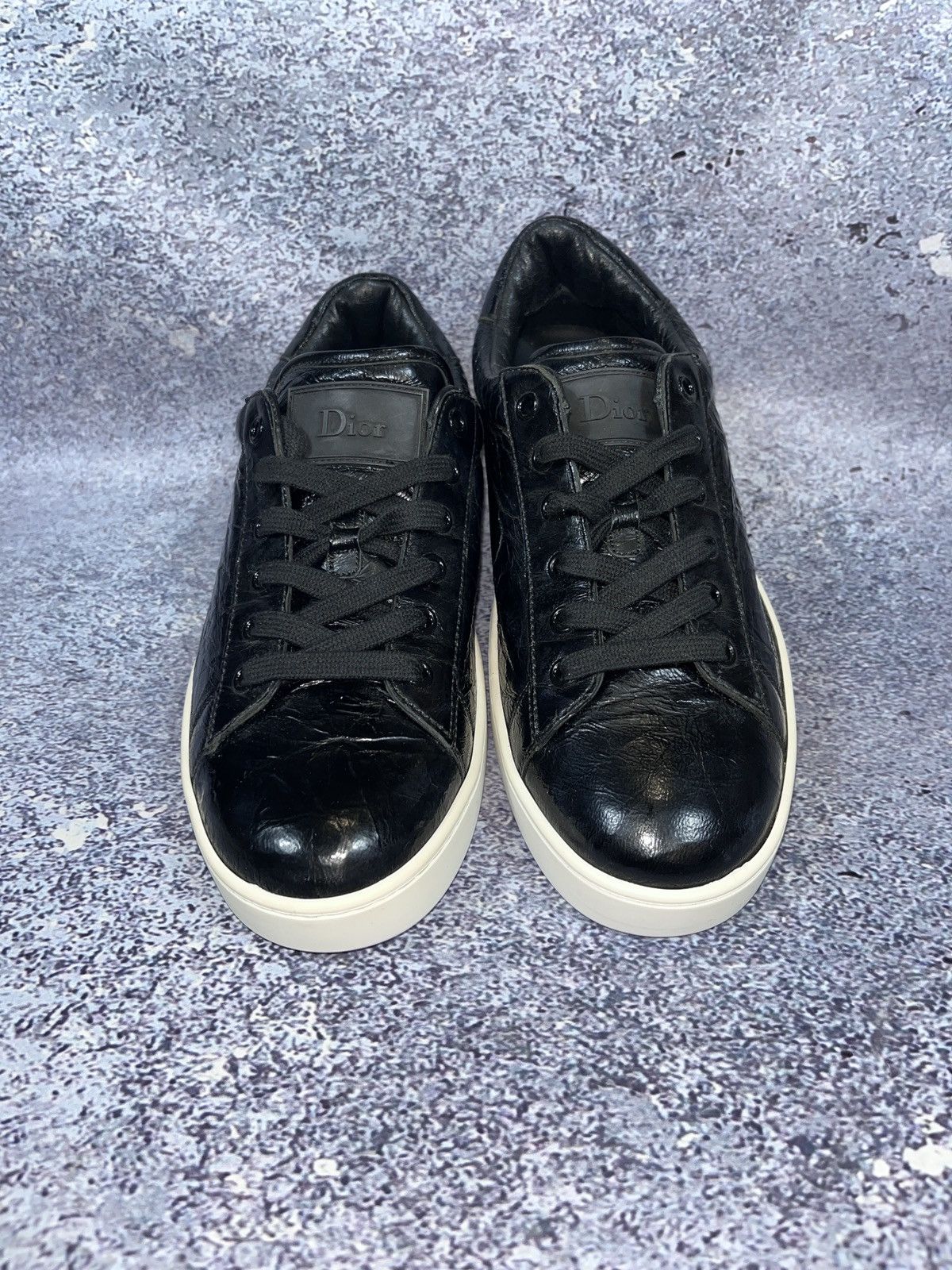 Dior New Dior Black Crinkled Patent Leather Move shoes trainers Size US 8.5 / IT 38.5 - 12 Thumbnail