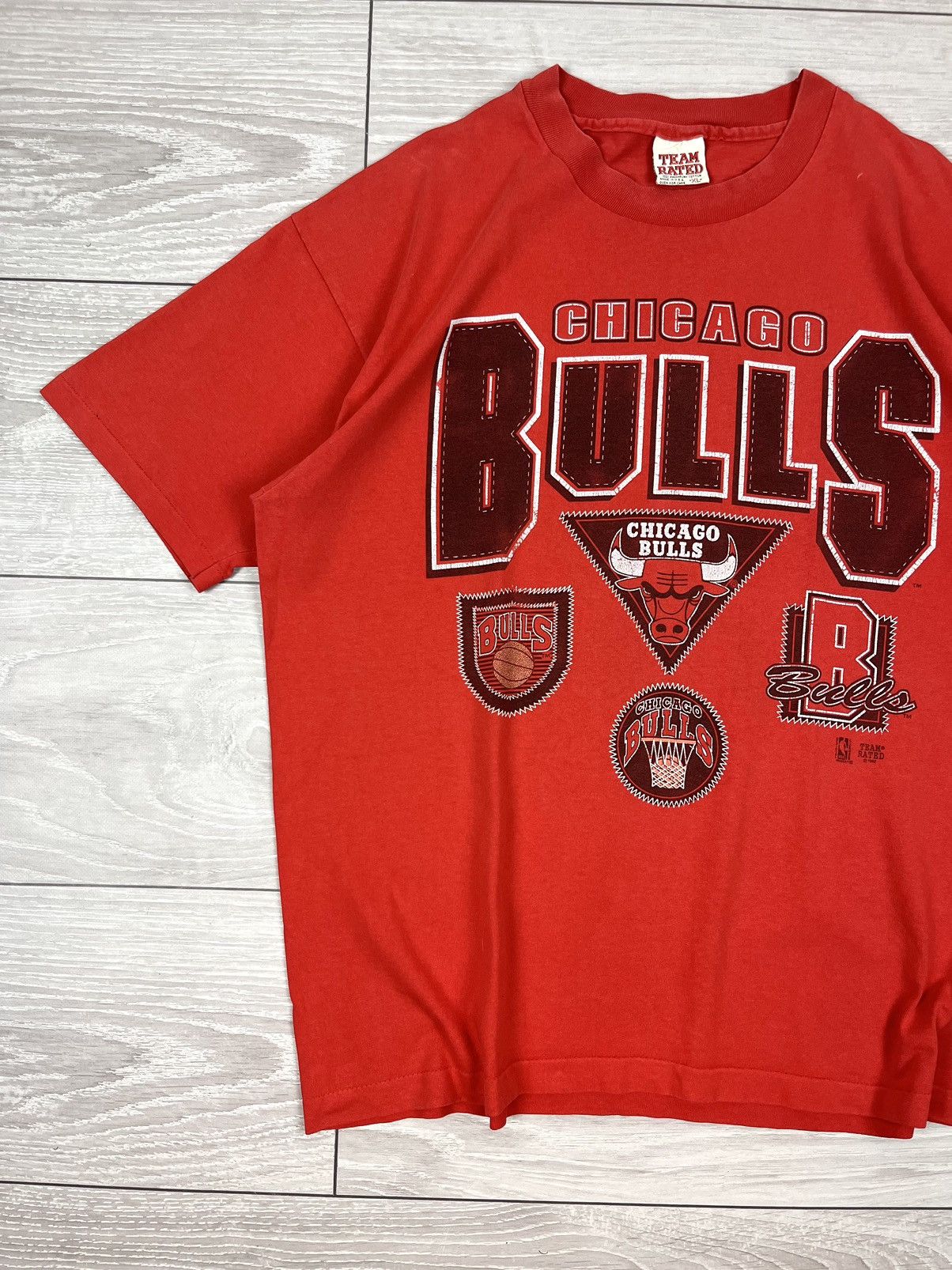 NBA Chicago Bulls NBA Vintage 1992 Red T Shirt XL Size US XL / EU 56 / 4 - 3 Thumbnail
