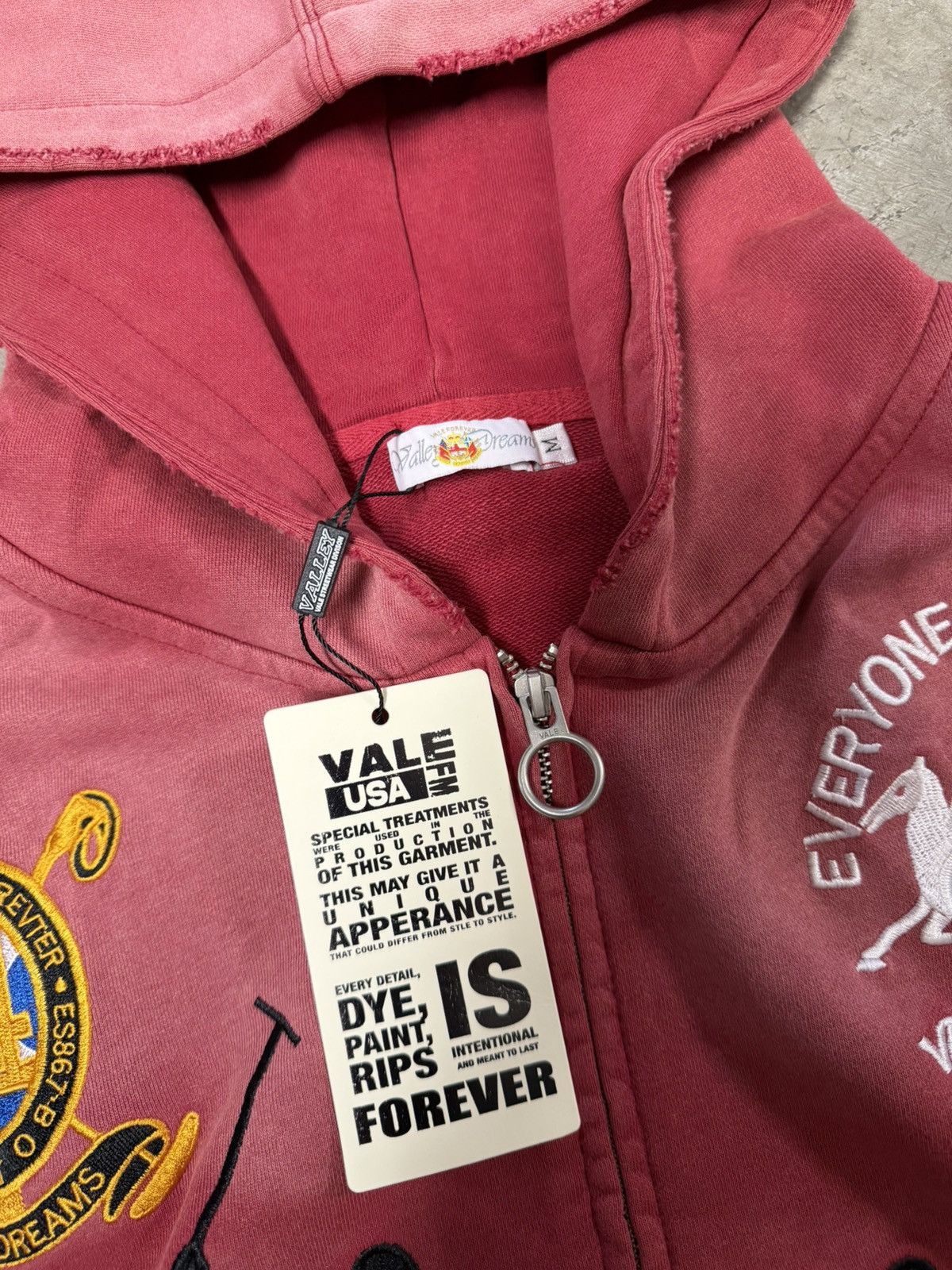 Vale Vale Forever Rockefeller Zip Up Red Hoodie Size US M / EU 48-50 / 2 - 3 Thumbnail