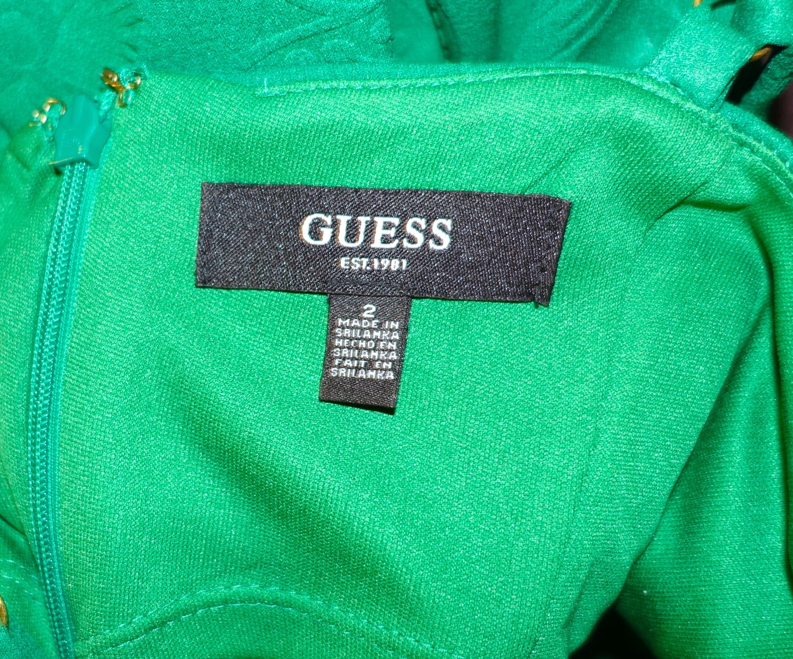 Guess Guess Green Floral Party Dress 2 Size XS / US 0-2 / IT 36-38 - 8 Thumbnail