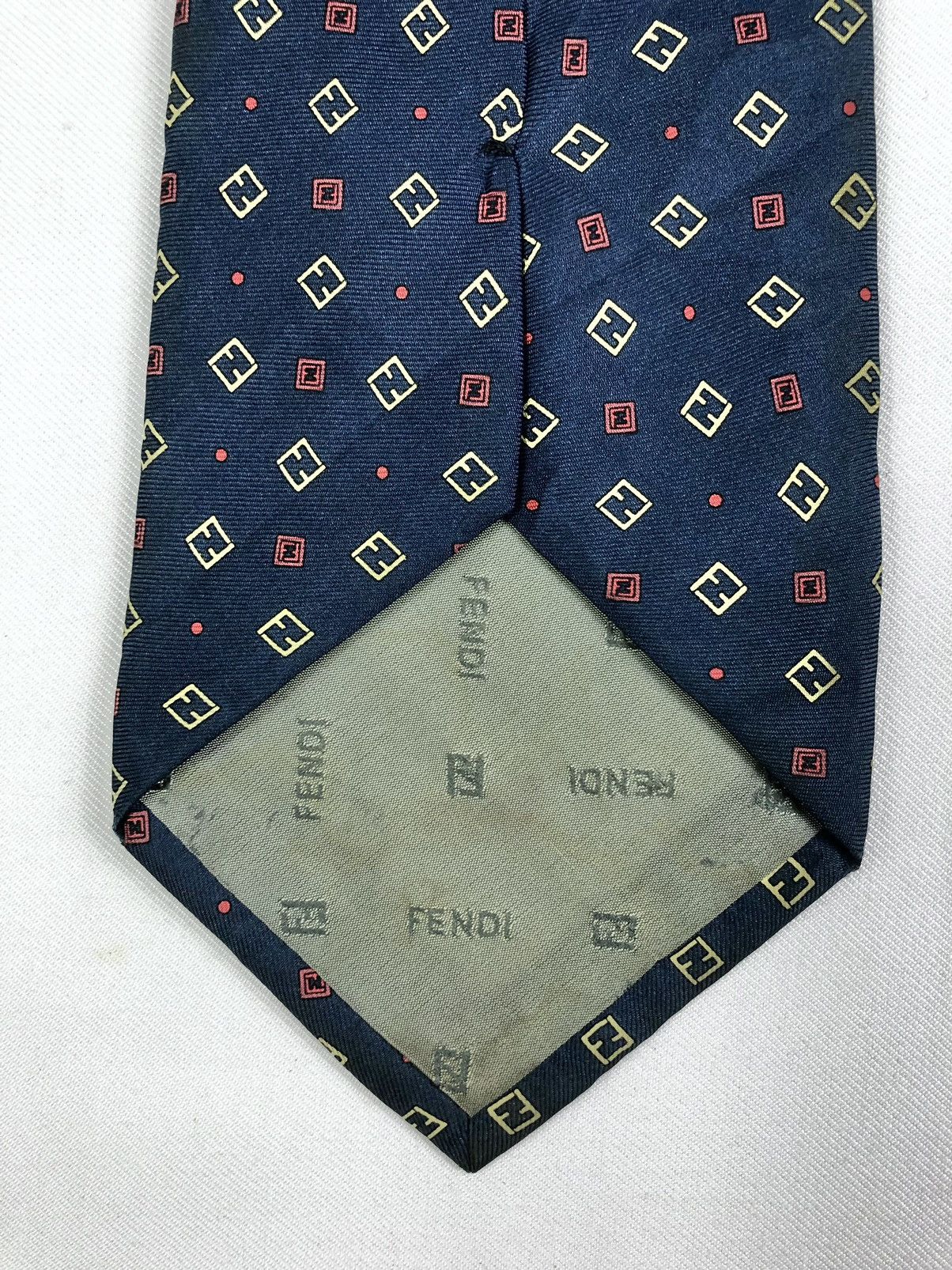 Fendi Rare Vintage Fendi Cravatte Monogram Silk Tie Made in Italy Size ONE SIZE - 7 Thumbnail
