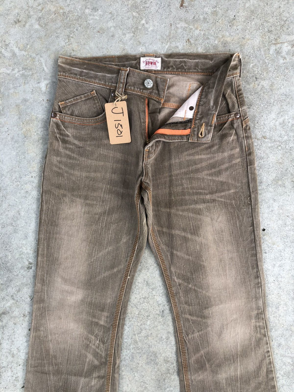 If Six Was Nine Japanese Edwin Exclusive Flared Jeans Bootcut Distressed Size US 31 - 3 Thumbnail