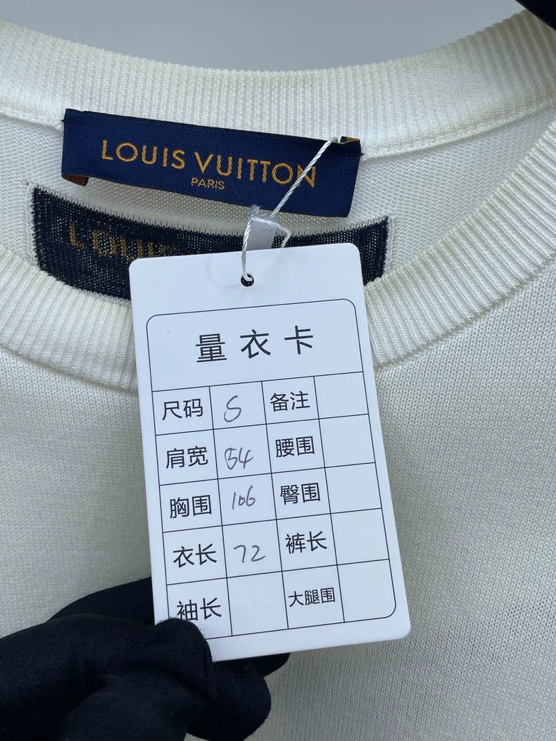 Louis Vuitton Louis Vuitton White knit monogrammed logo short sleeve Size US M / EU 48-50 / 2 - 3 Thumbnail