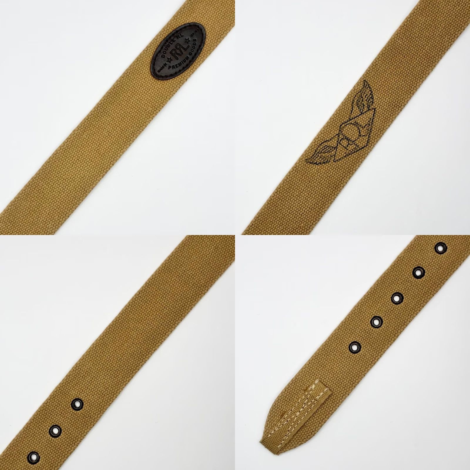 Ralph Lauren RRL Ralph Lauren Military Canvas Belt Khaki Brown Logo Excellent Condition Men 36 Leather Canvas Belt Military/Webbed Brown Color Belt Size 36 - 9 Thumbnail