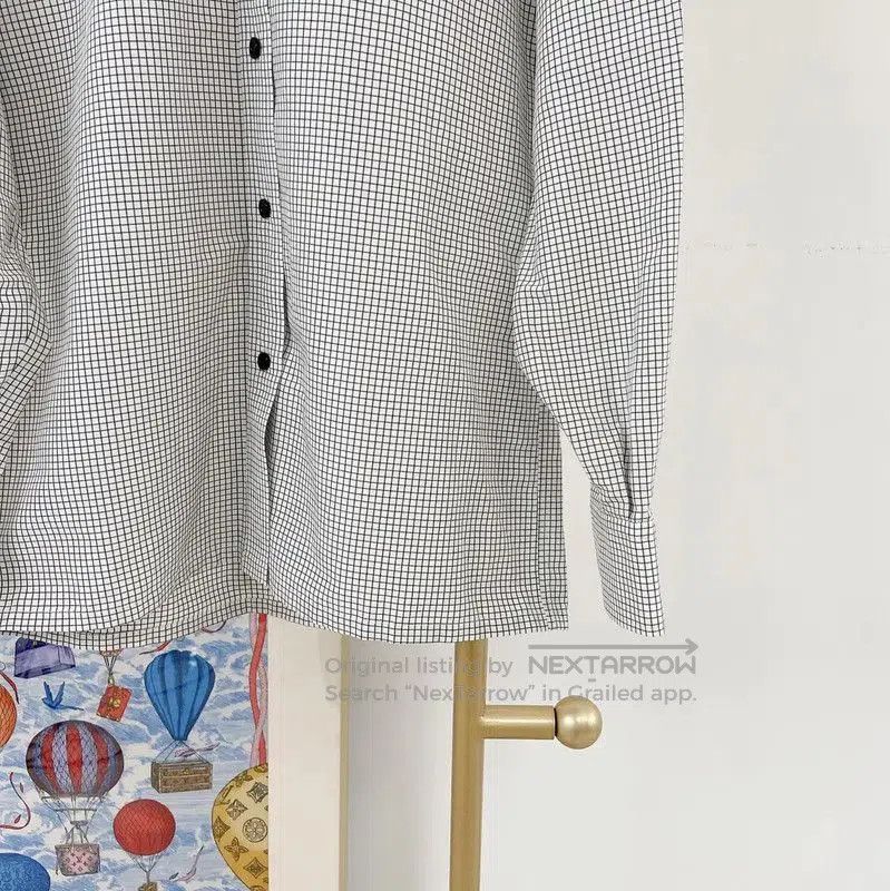 Louis Vuitton Louis Vuitton Gray Cotton Checked Long Sleeve Shirt . Size XS / US 0-2 / IT 36-38 - 4 Thumbnail