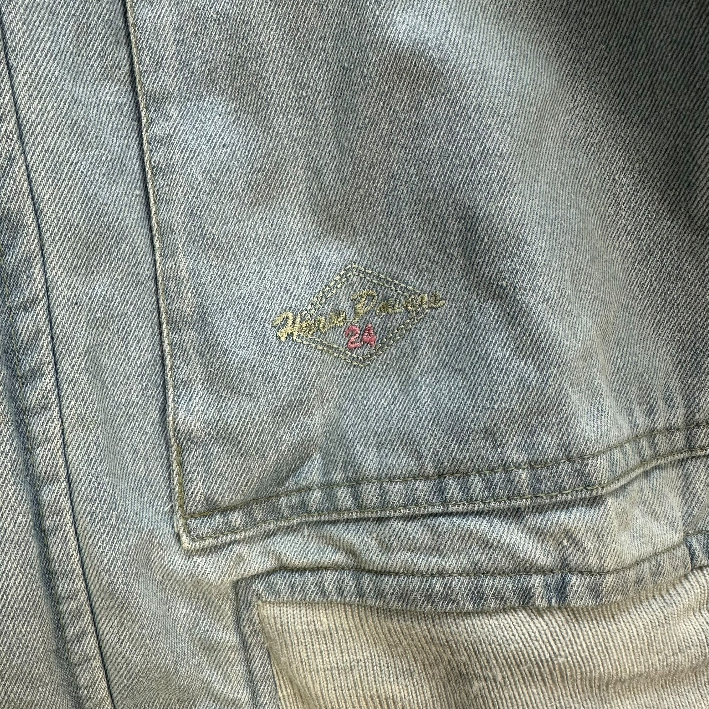 Vintage 90's HORSE POWERS 24 Denim Bomber Jacket #A60-1389 Size US XL / EU 56 / 4 - 5 Thumbnail