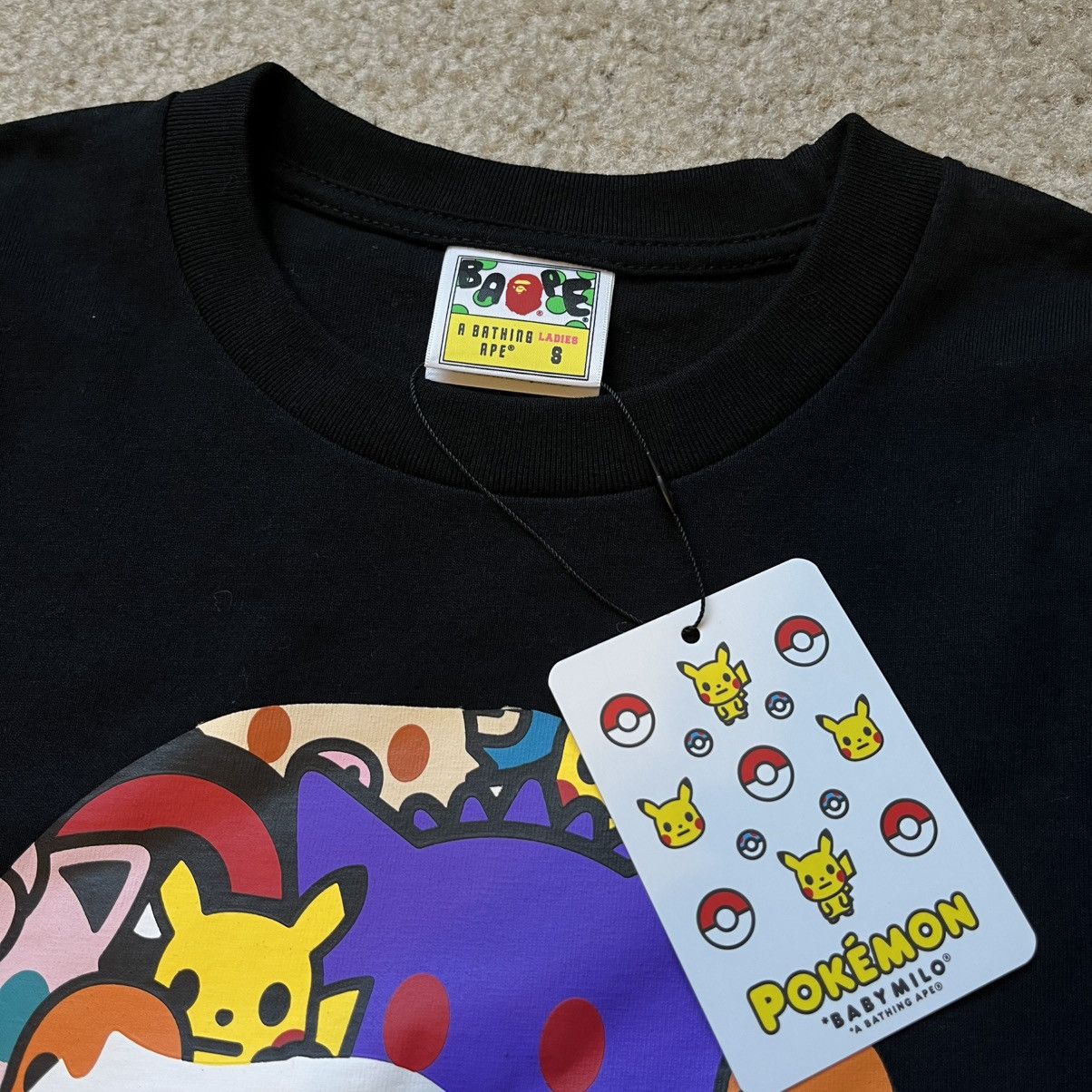 Bape × Pokemon Bape x Pokemon Baby Milo Ape Head Tee Size S / US 4 / IT 40 - 3 Thumbnail