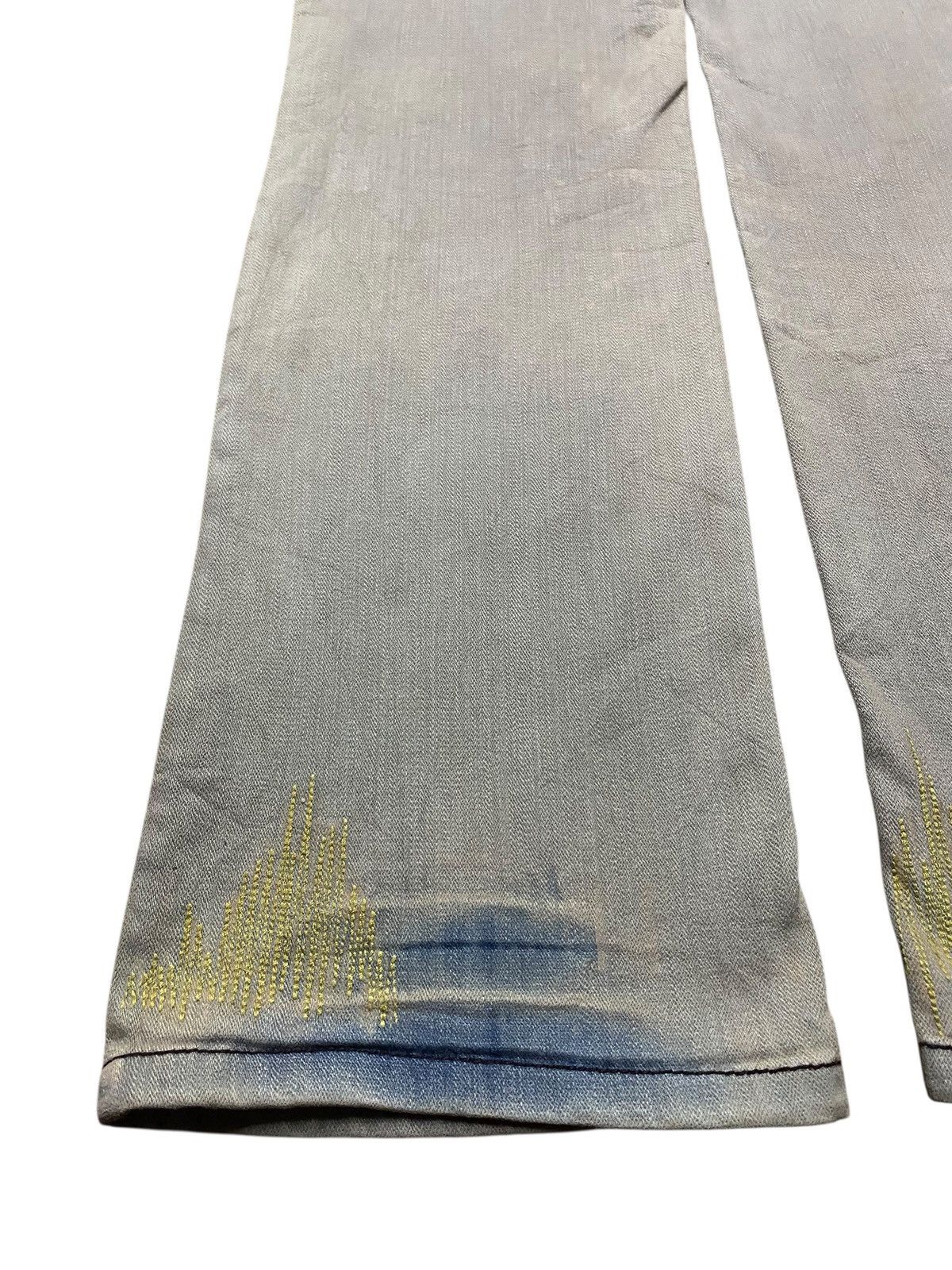 Japan Blue Vintage Max Blue Nice Wash Custom Embroidery Flare Jeans Size US 28 / EU 44 - 11 Thumbnail