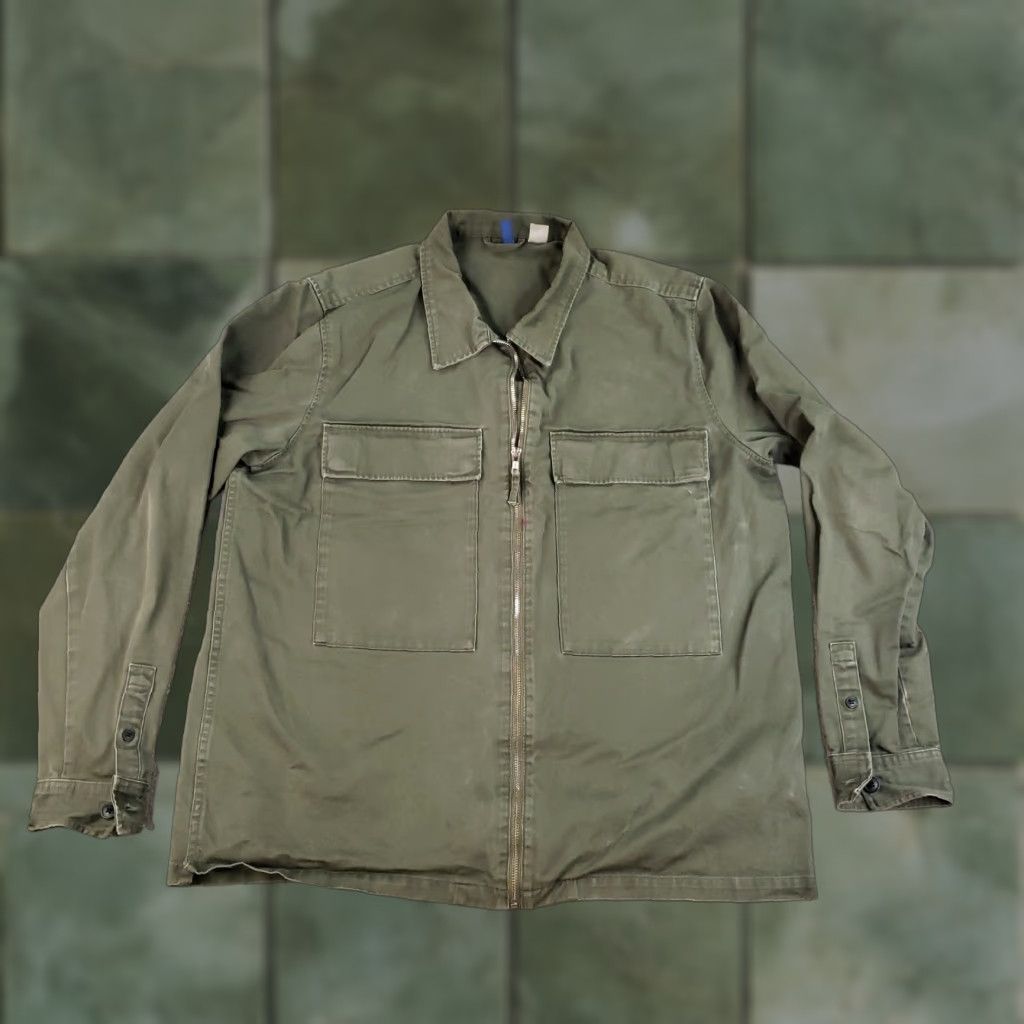 H&M H&M Divided Men's Cotton Military Jacket XL Green Casual Workwear 2010s Size US XL / EU 56 / 4 - 1 Thumbnail