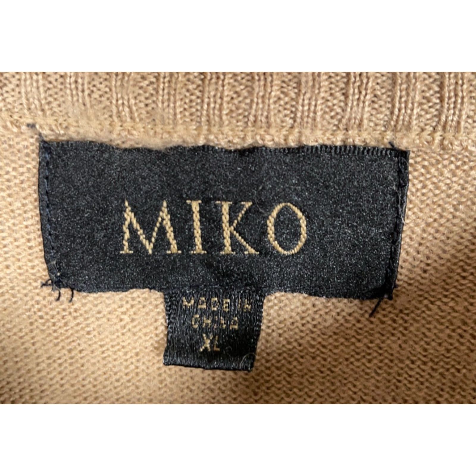 Vintage VINTAGE Miko Sweater Mens Large XL Beige Wool Blend Diamond Pattern Crew Neck Pullover Knit Casual Size US L / EU 52-54 / 3 - 3 Thumbnail