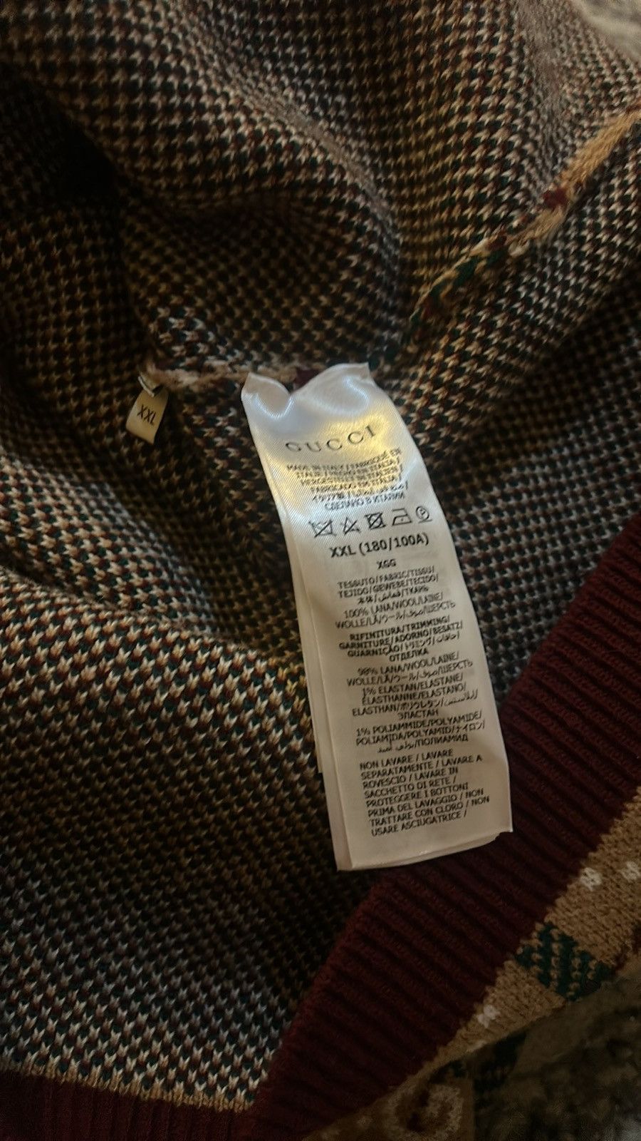 Gucci Gucci Monogram Checked Wool Intarsia Dress size XXL Size XXL / US 16-18 / IT 52-54 - 8 Thumbnail