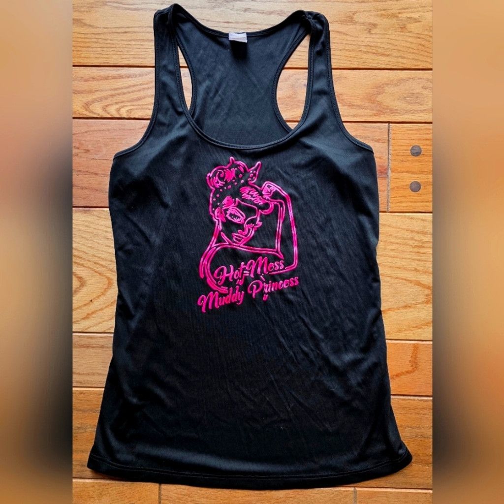 The Unbranded Brand Black and Pink Graphic Women's Tank Top Size M / US 6-8 / IT 42-44 - 1 Thumbnail