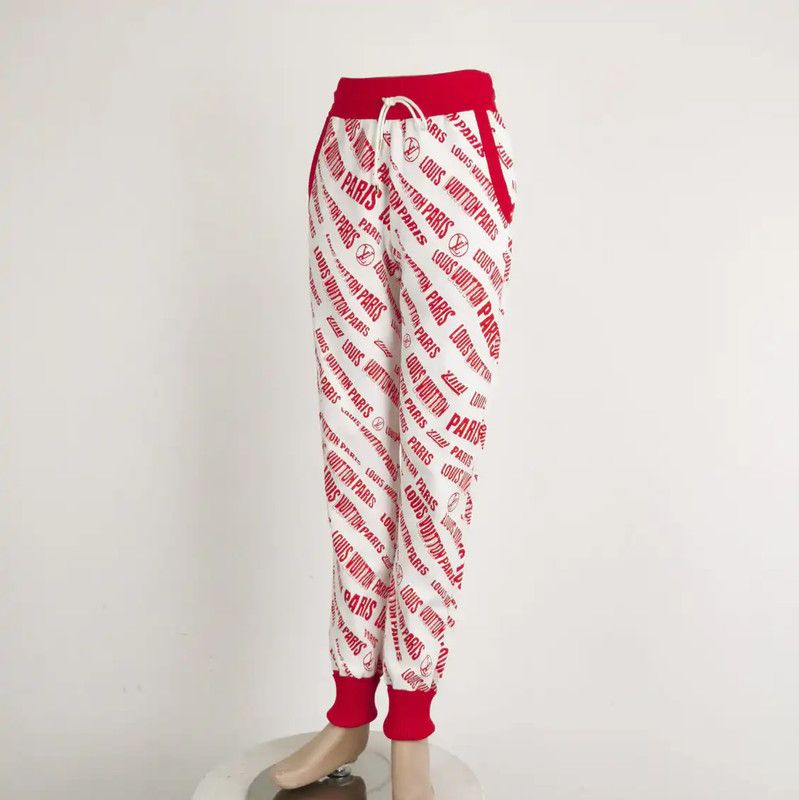 Louis Vuitton Louis Vuitton White Logo Embroidered Lounge Pants 0089 Size 23" - 1 Thumbnail