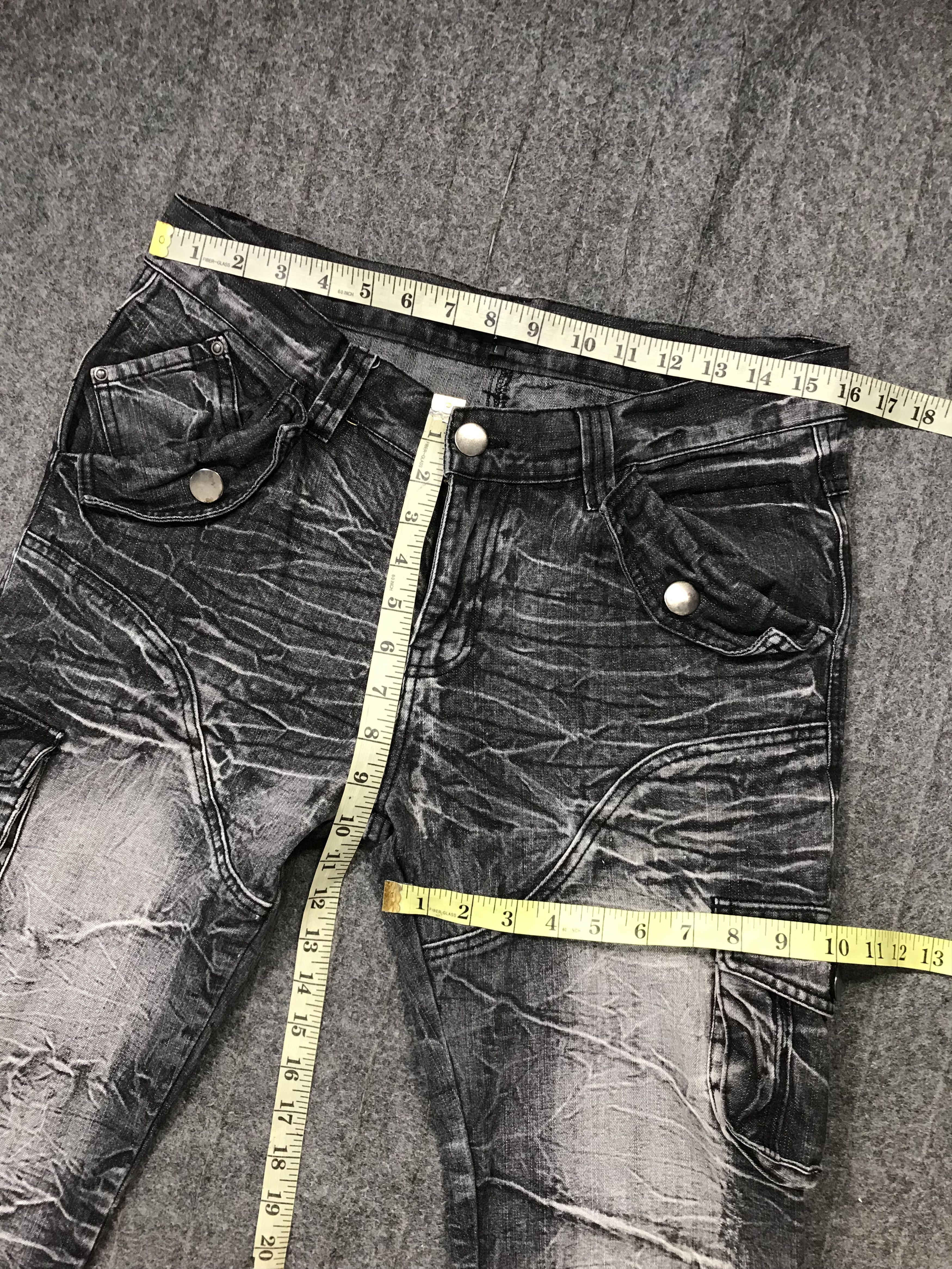Japanese Brand Vtg Topism Super Flared Design Multi Pocket Denim Jeans Size US 32 / EU 48 - 14 Thumbnail