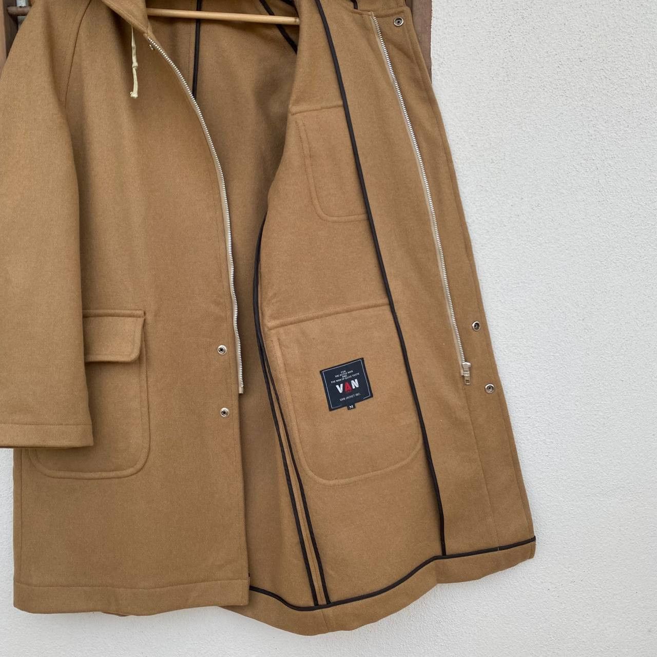 Japanese Brand × Van × Yohji Yamamoto VINTAGE VAN JACKET JAPAN CAMEL BROWN DUFFLE COAT Size US M / EU 48-50 / 2 - 4 Thumbnail