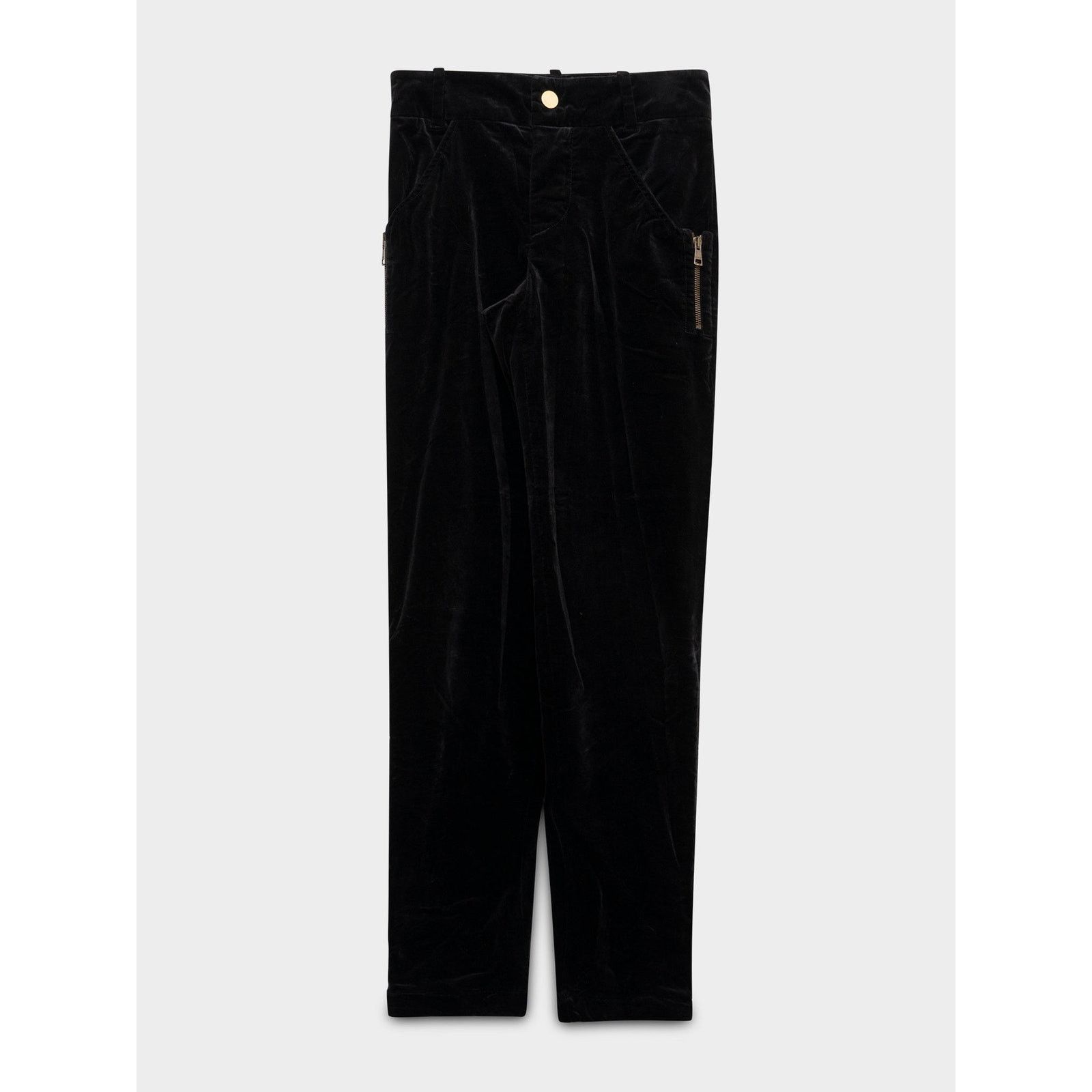 Gucci FW03 Tom Ford Velvet Zipper Pants Size US 26 / EU 42 - 1 Thumbnail