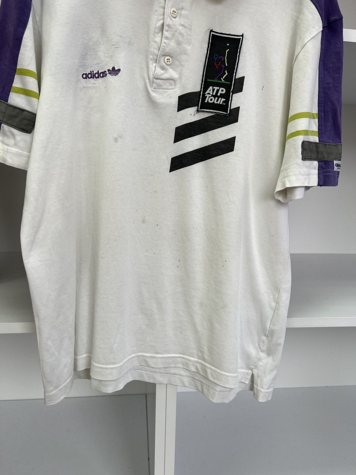Adidas × Vintage Vintage Adidas 90s ATP Tour Polo T-shirt Size US M / EU 48-50 / 2 - 13 Thumbnail