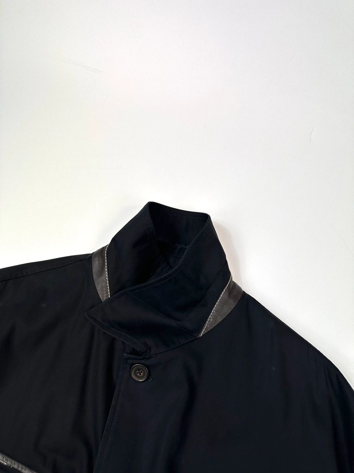Hermes Hermès 00’s Navy Cotton & Leather Straps Buttons Up Jacket Size US L / EU 52-54 / 3 - 7 Thumbnail