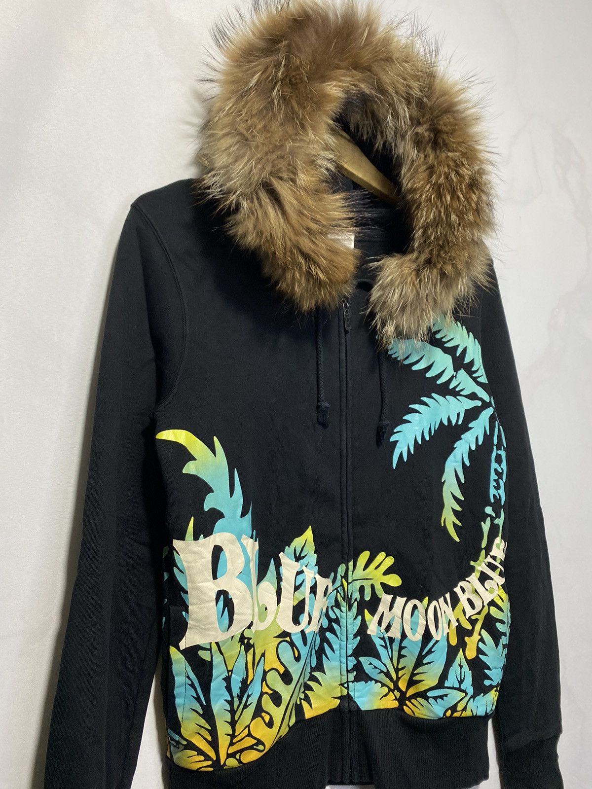 Japanese Brand Blue moon blue fur hoodie Size US S / EU 44-46 / 1 - 2 Thumbnail