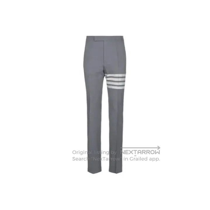 Thom Browne Navy Knit Sports Pants for Men.
