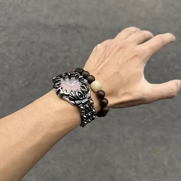 Other Metal Watch - Flame Bezel, Sculpted Band - Statement Watch Size ONE SIZE - 4 Thumbnail