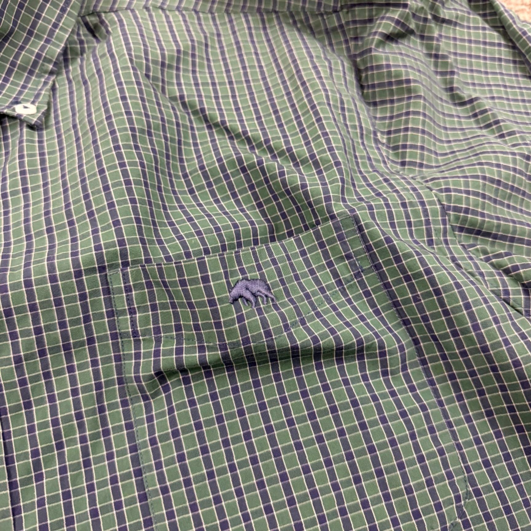 Vintage Onward Reserve Shirt Mens M Green Plaid Long Sleeve Button-Up 100% Cotton Non-Iron Size US M / EU 48-50 / 2 - 4 Thumbnail