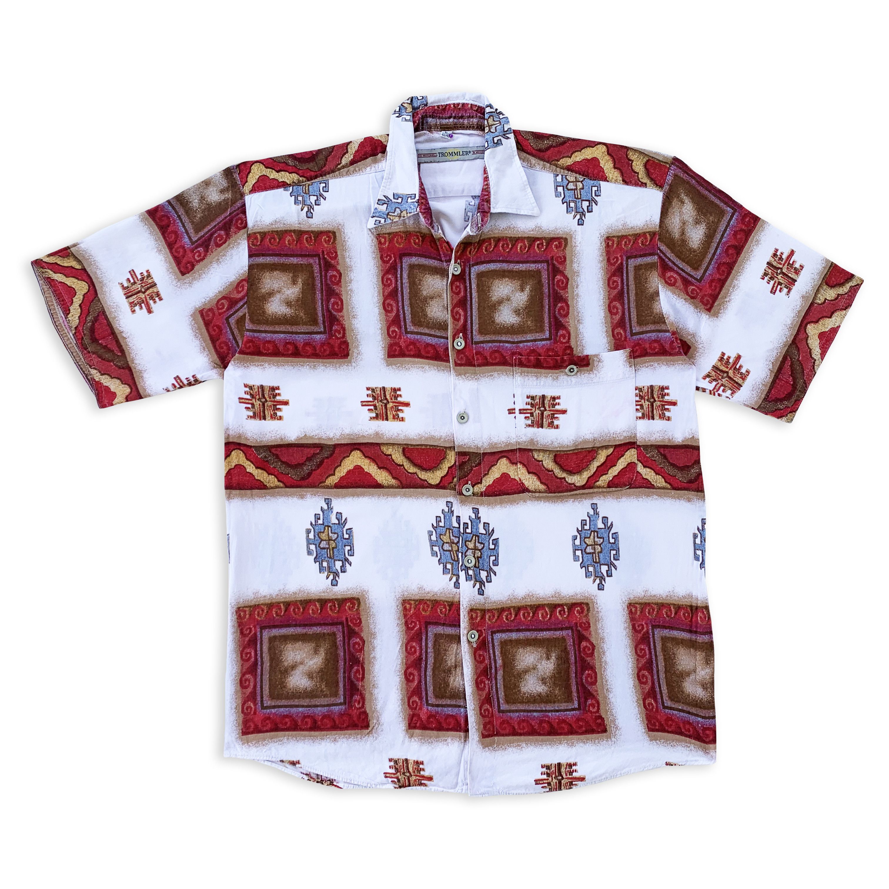 Vintage 90s NAVAJO Print Button Up Shirt Aztec Native American Size US L / EU 52-54 / 3 - 2 Thumbnail