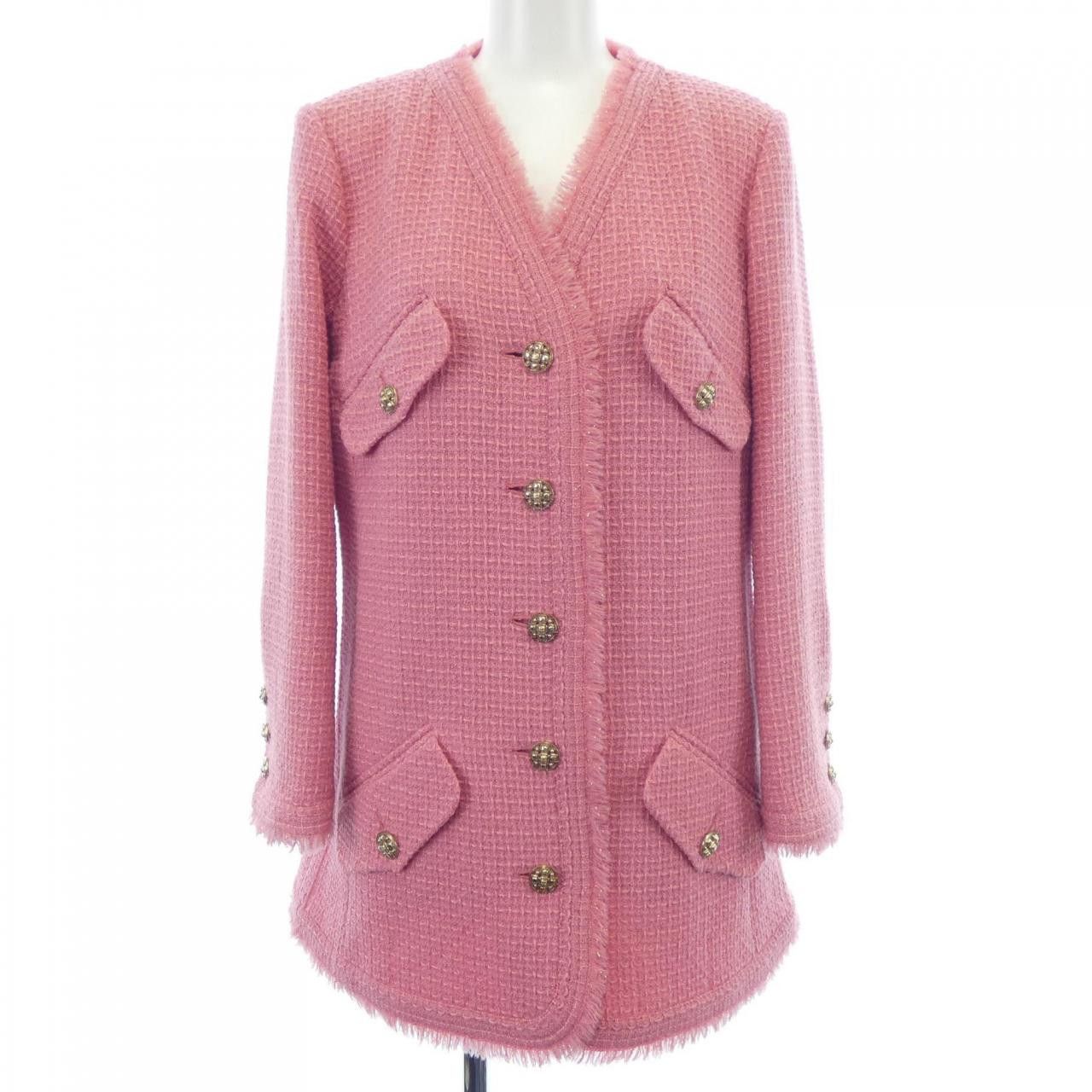 Chanel Chanel Chanel P64572V41285 Collarless Jacket Others Outerwear P64572V41285 20A DUTY FREE for USA Size ONE SIZE - 1 Thumbnail