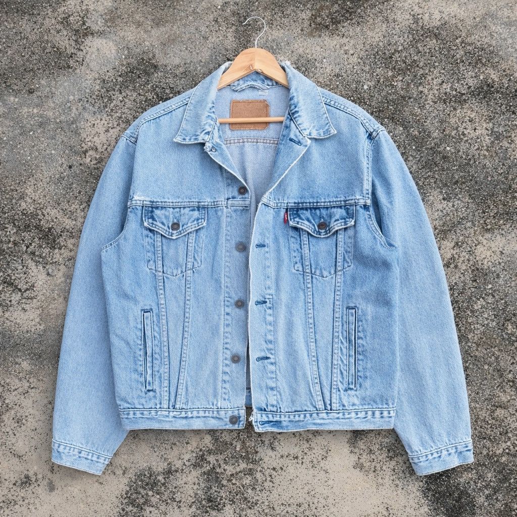 Levi's 🔥Limited🔥Vintage 80s Levis Distressed Trucker Denim Jacket Size US XL / EU 56 / 4 - 1 Thumbnail