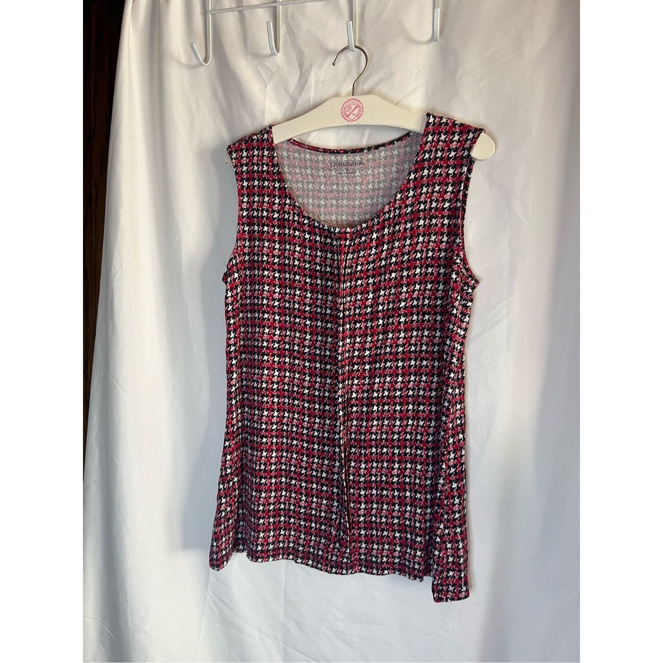 Croft & Barrow Croft & Barrow Red Patterned Woman’s Tank Top Size Small Size S / US 4 / IT 40 - 1 Thumbnail