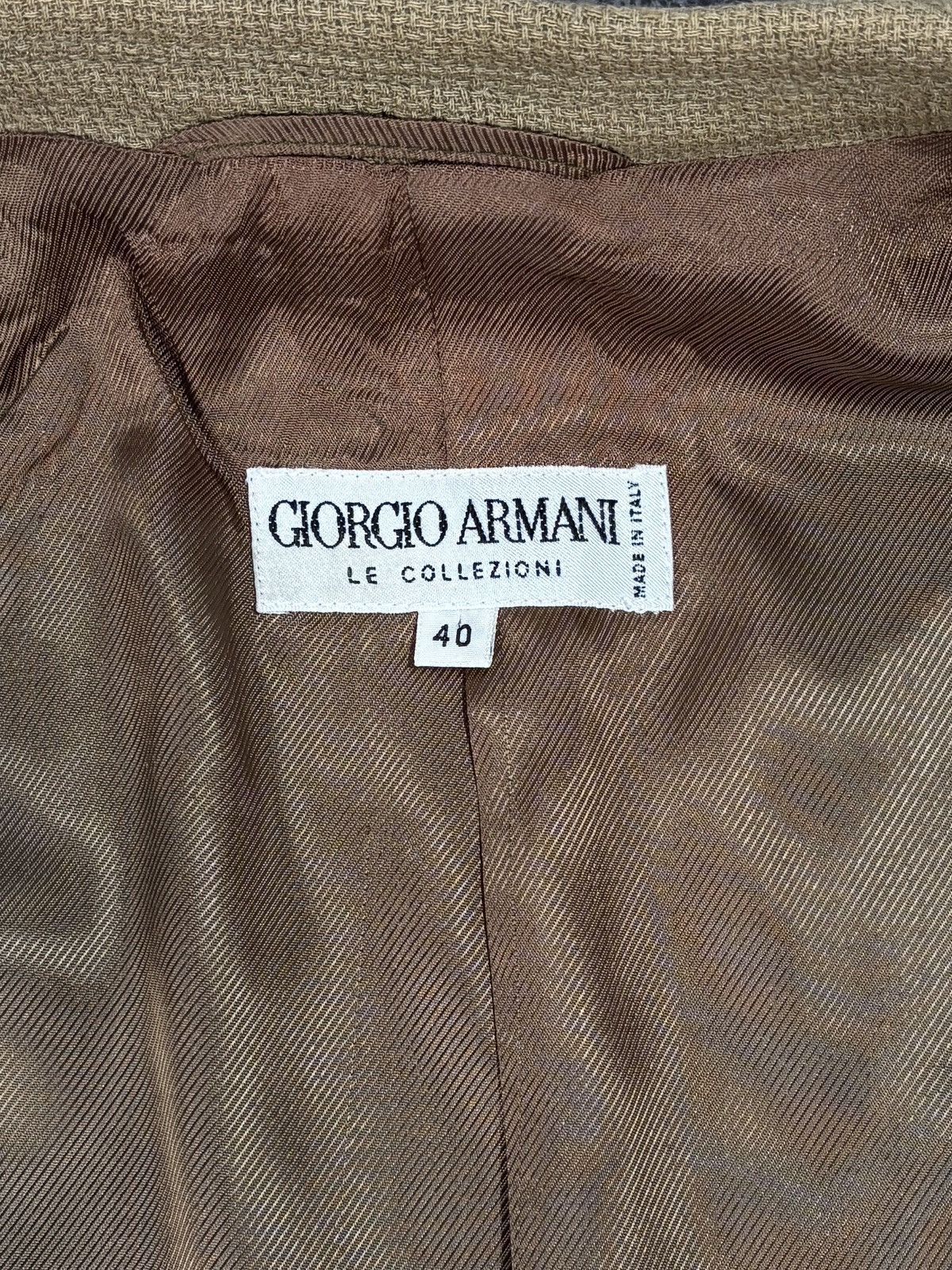 Giorgio Armani 90s Giorgio Armani Linen Jacket Vintage Le Collezioni Blazer Size 40R - 5 Thumbnail