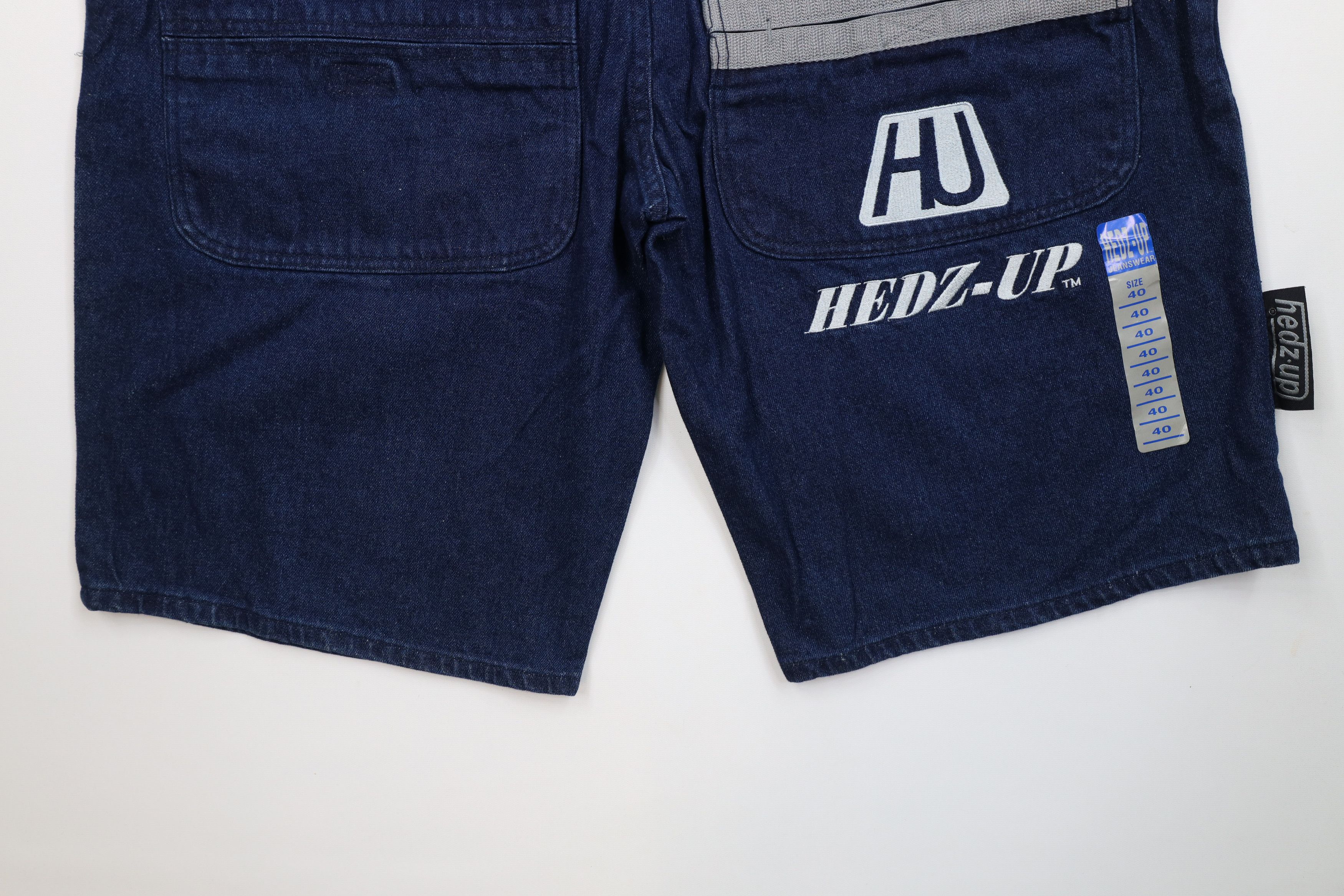 Vintage Deadstock Vintage 90s Streetwear Fit Denim Jean Shorts Blue Size US 40 / EU 56 - 11 Thumbnail