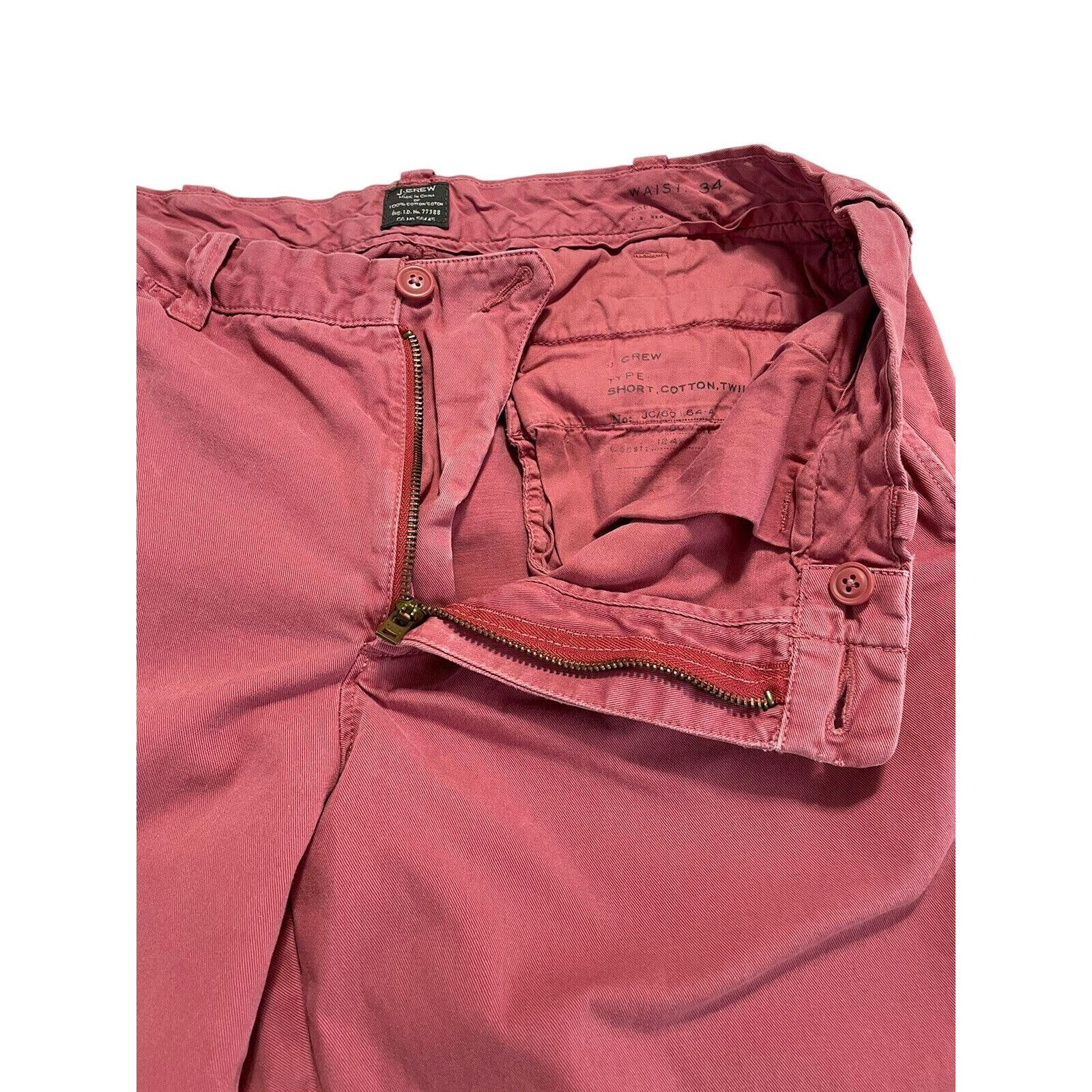 J.Crew J. Crew Club Shorts Men's Sz 34 Pink Flat Front Chino Stanto Size US 34 / EU 50 - 4 Thumbnail