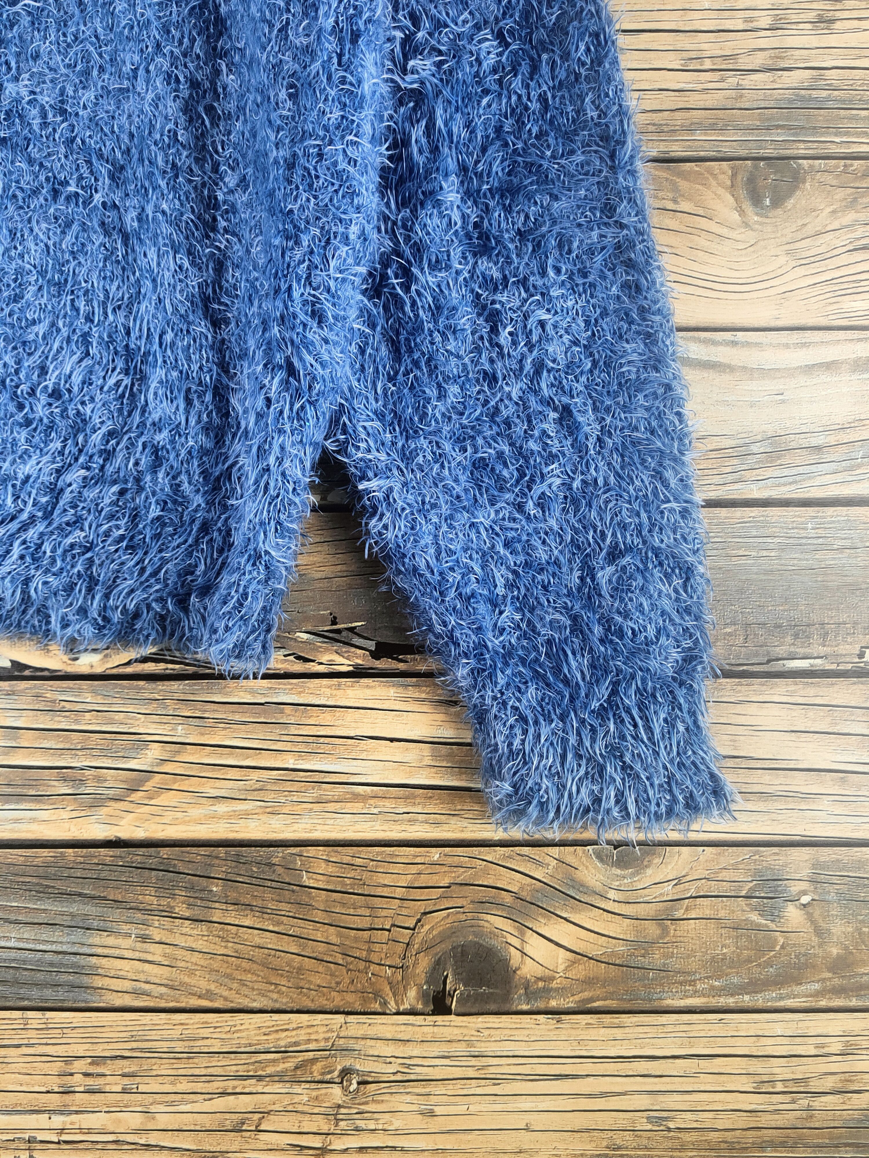 Japanese Brand DL DIRZ Blue Fur shaggy Mohair Knitwear #46-503 Size M / US 6-8 / IT 42-44 - 6 Thumbnail