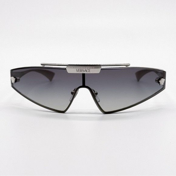 Versace NEW VERSACE MOD 2265 1000/11 SHIELD VE2265 100011 GREY BLUE Size ONE SIZE - 8 Thumbnail