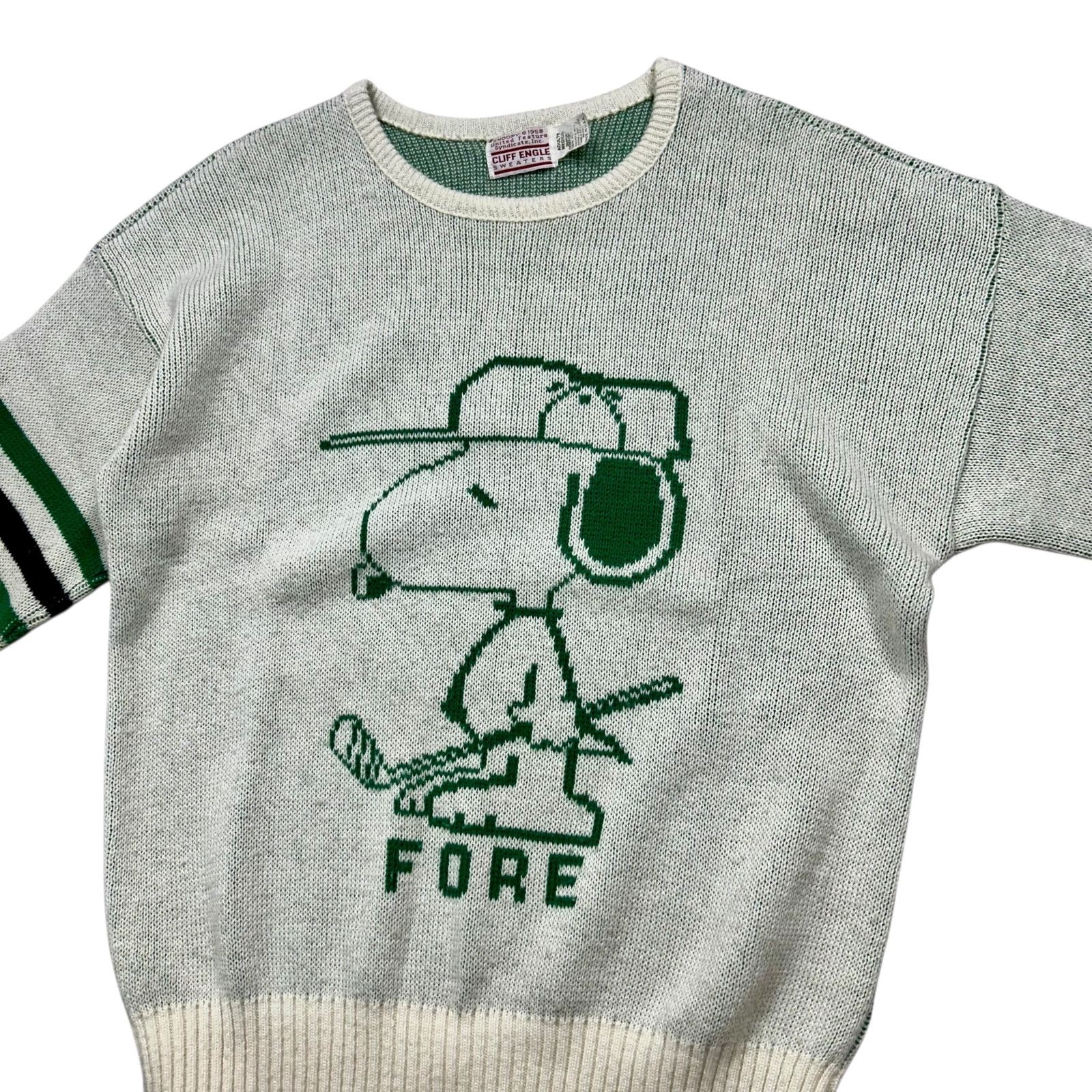 Vintage VTG 80s 90s PEANUTS SNOOPY GOLF SWEATER FORE CLIFF ENGLE Size US M / EU 48-50 / 2 - 2 Thumbnail