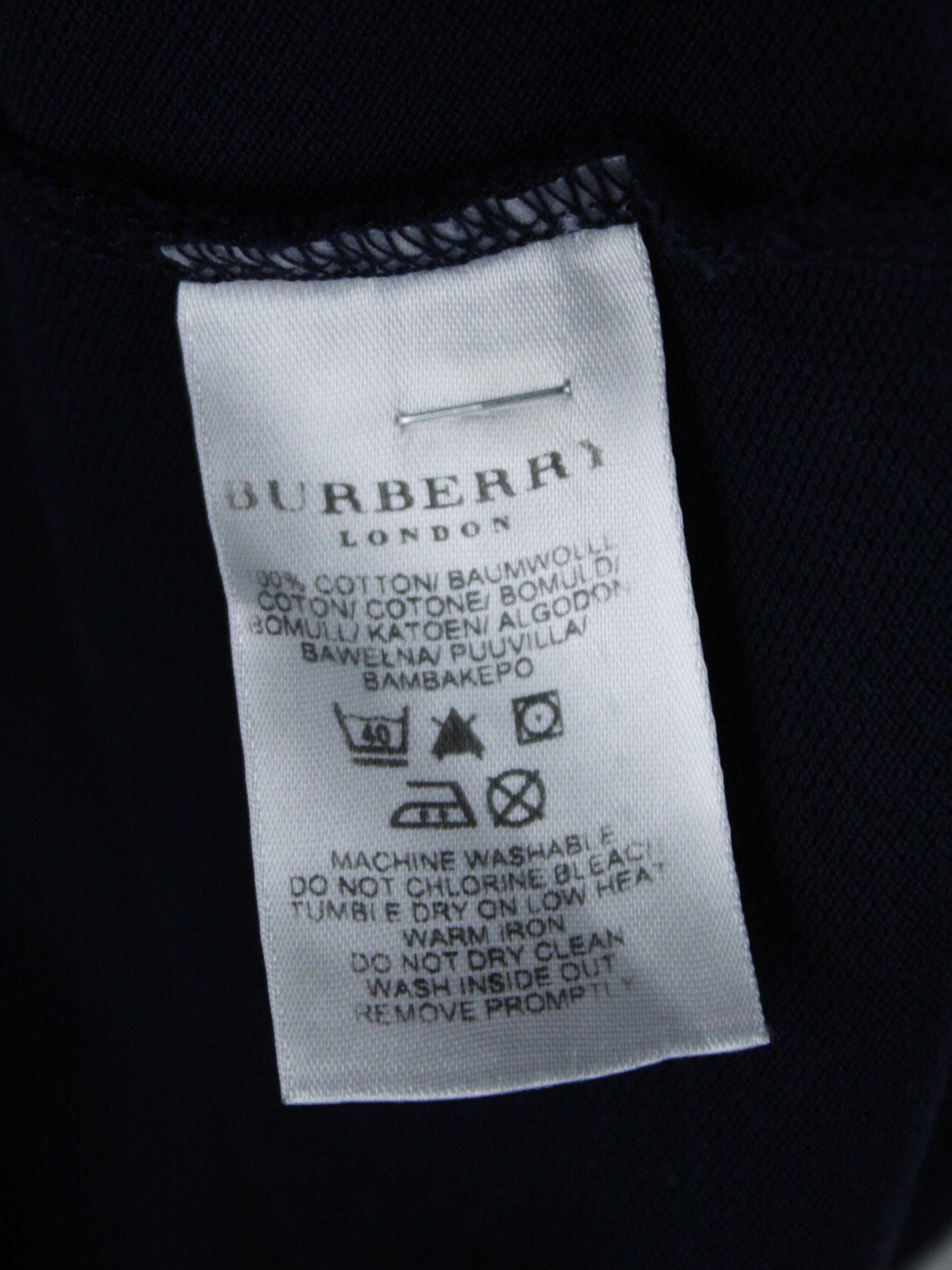 Burberry Burberry Navy Blue Polo Shirt Nova Check PlacketvVintage Size US XL / EU 56 / 4 - 7 Thumbnail