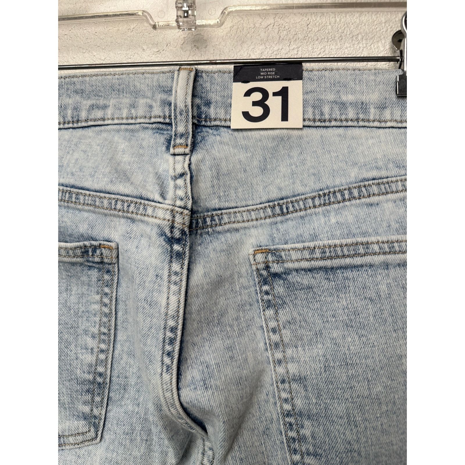 Gap NWT GAP Girlfriend Mid Rise Jeans Gray Acid Wash 31 Raw Hem Size 31" - 6 Thumbnail