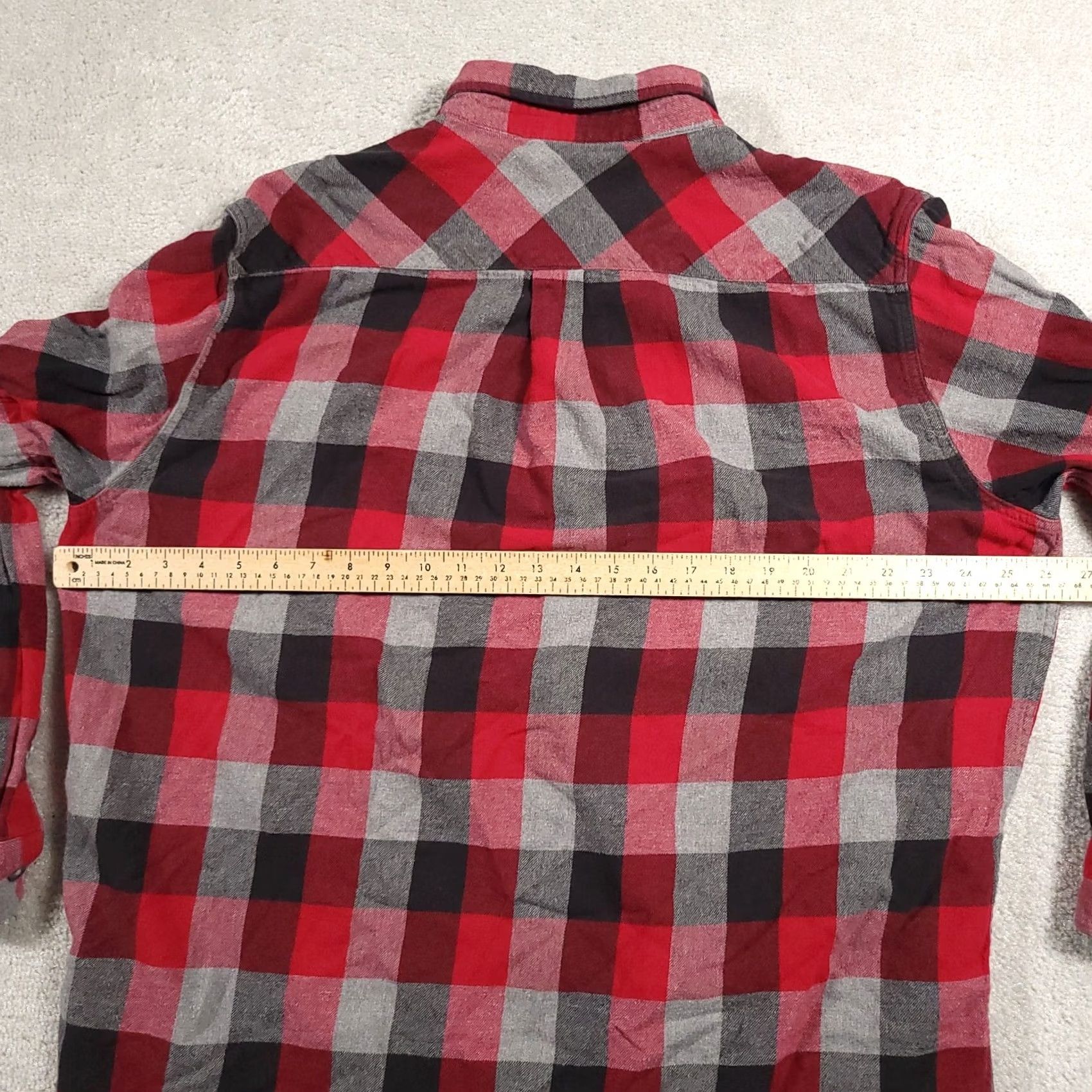 FRED VINTAGE Northcrest Flannel Shirt Mens XL Red Black Gray Pocket Button Down Long Sleeve 90s Classic Outdoor Mens Size US XL / EU 56 / 4 - 7 Thumbnail