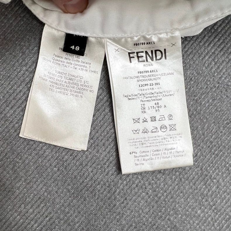 Fendi Fendi White Casual Pants with Removable Zipper Size US 44 / EU 60 - 7 Thumbnail